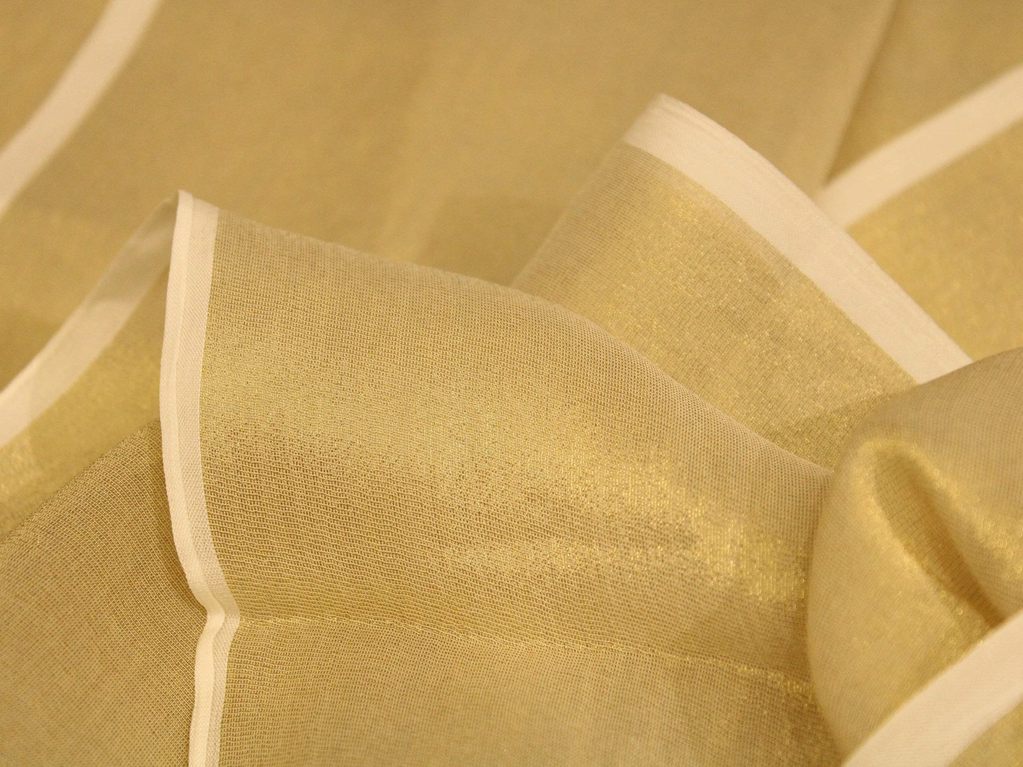Tissue Cosmos Viscose Blend Fabric – Golden