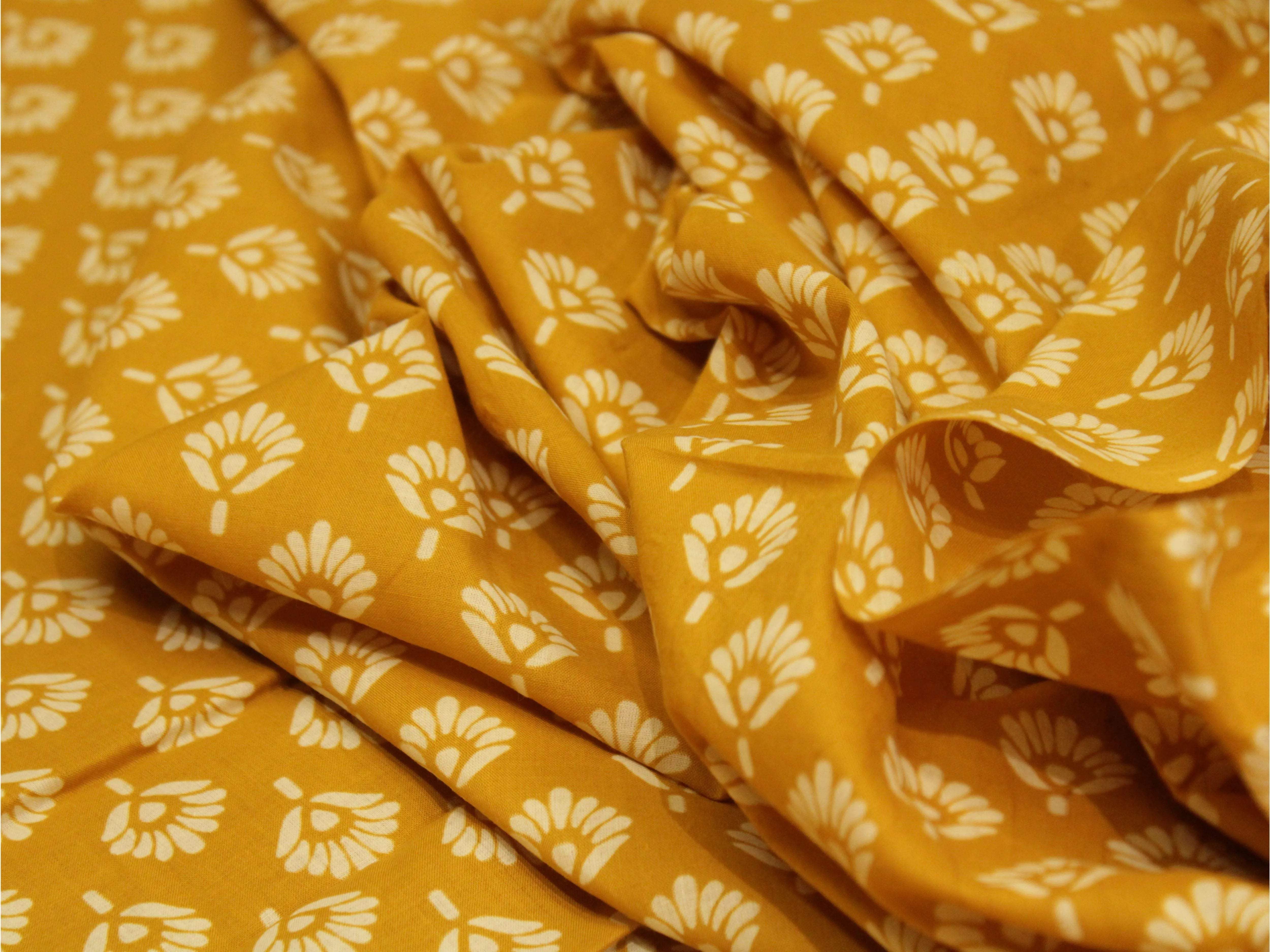 Euphoric - Cotton Block Printed Fabric by M'Foks - M'Foks