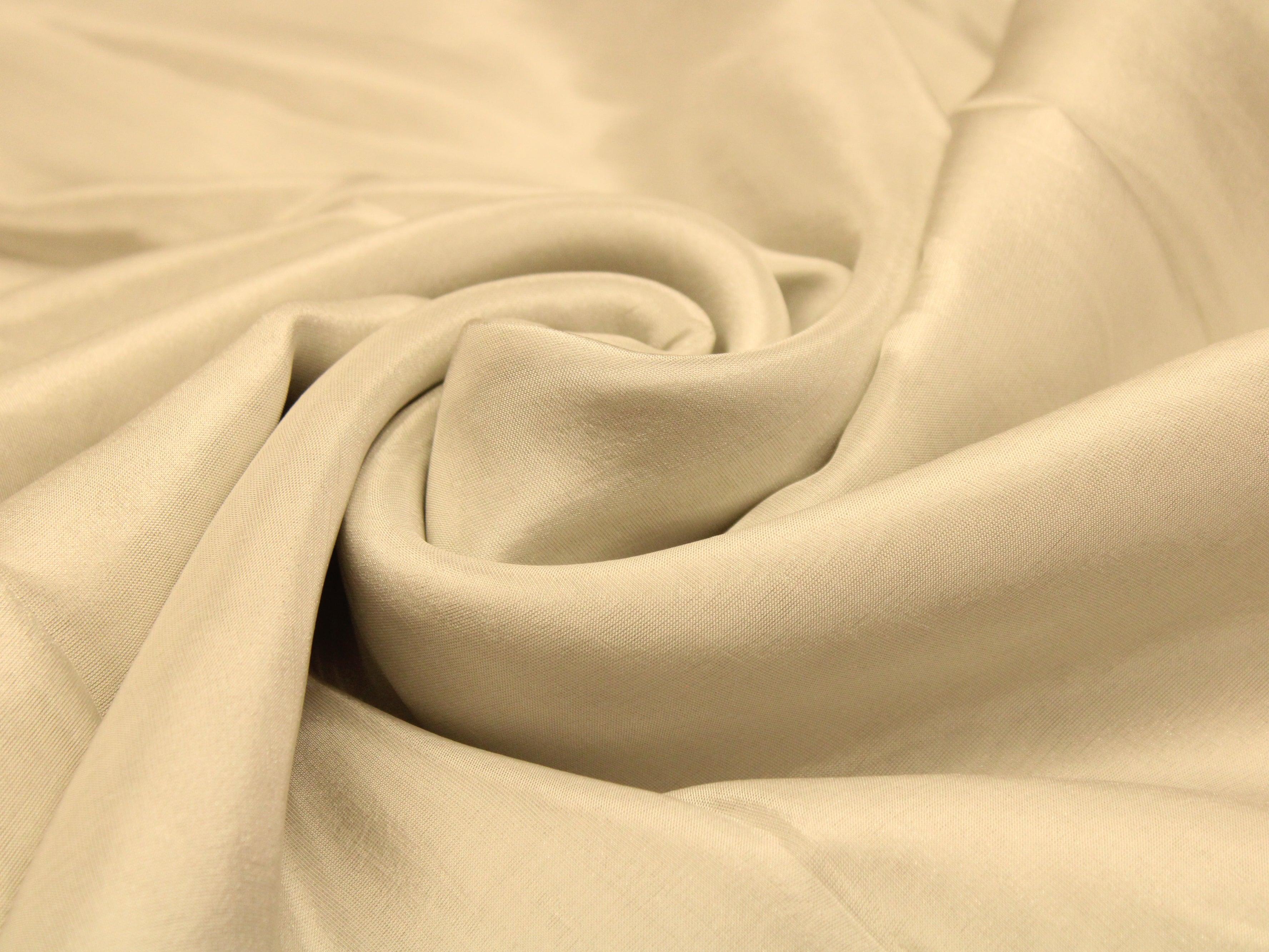 Ivory Elegance: Premium Banarasi Tissue Silk Fabric - Silver - M'Foks