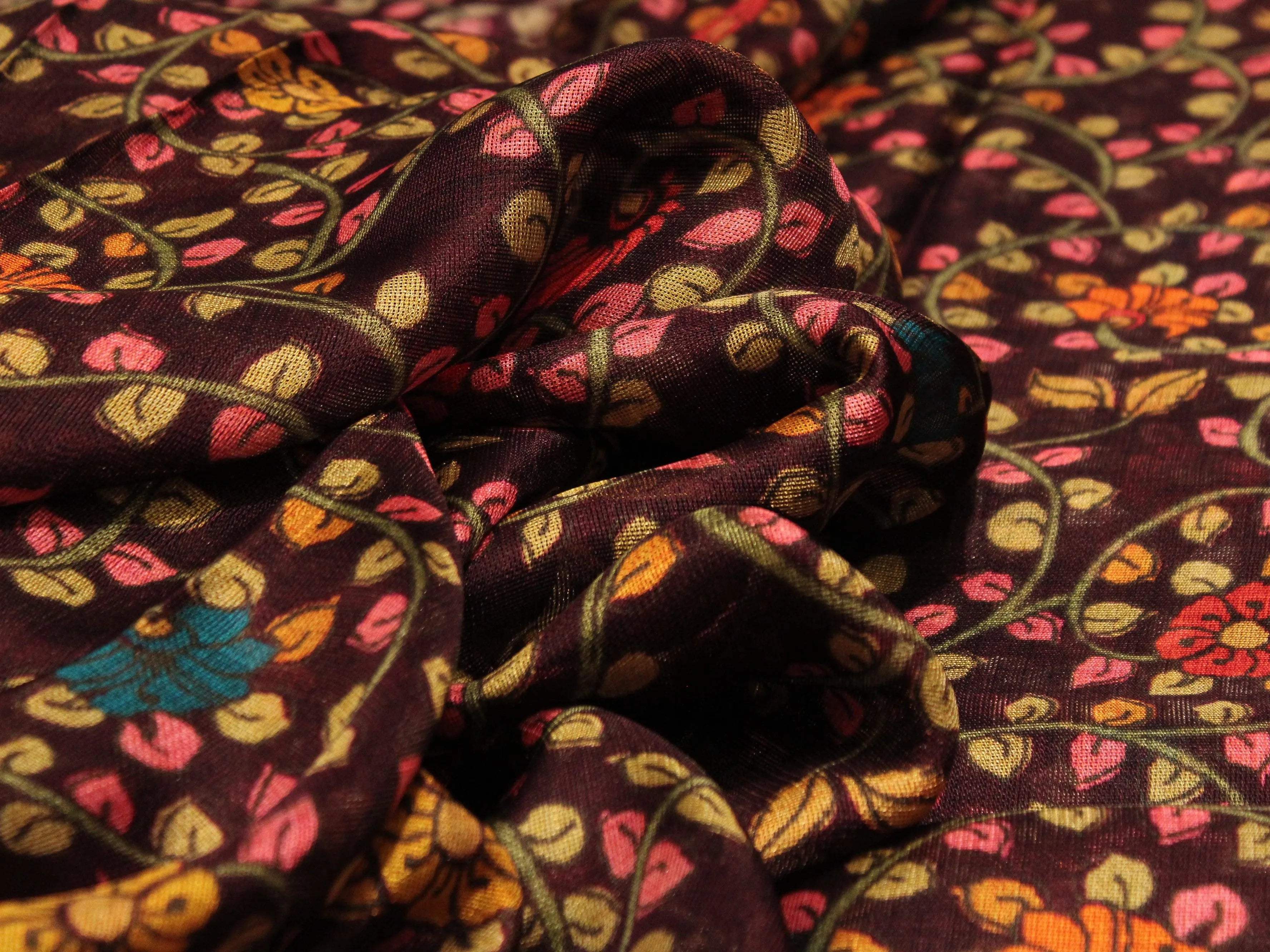 Jute Chanderi Silk Digital Canvas - M'Foks