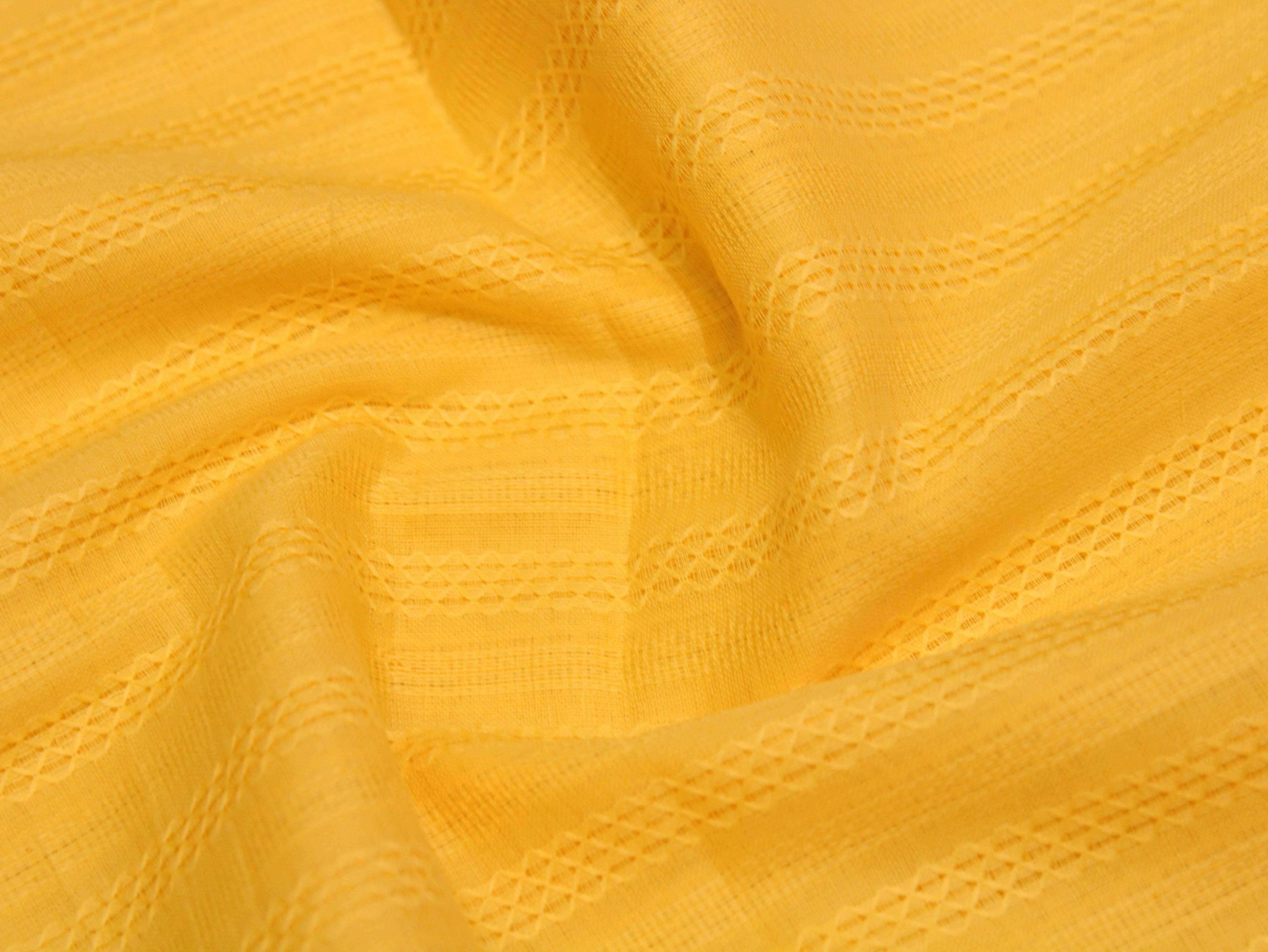 Knitted Woven Cotton Fabric - Fanta Yellow - M'Foks