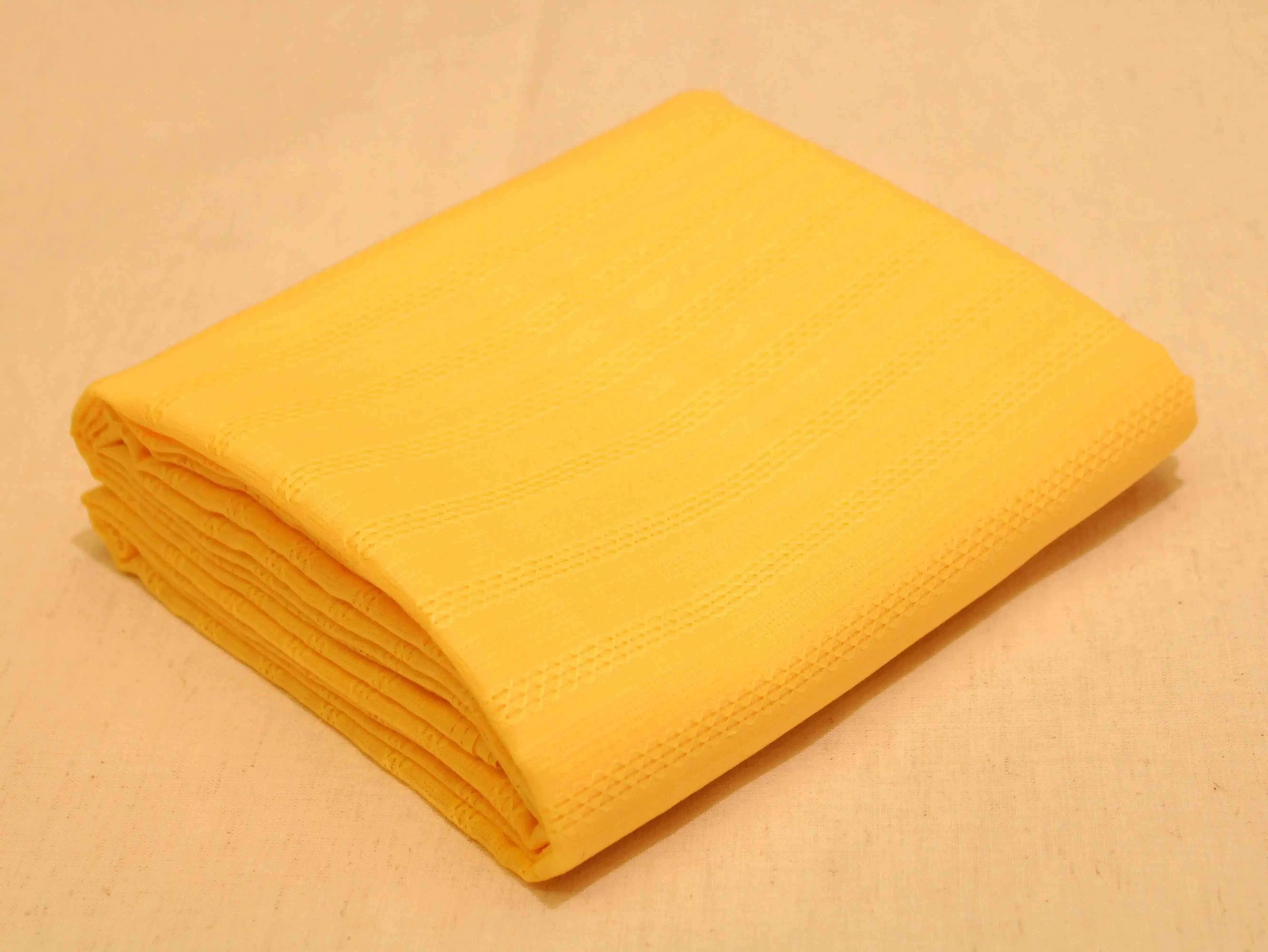 Knitted Woven Cotton Fabric - Fanta Yellow