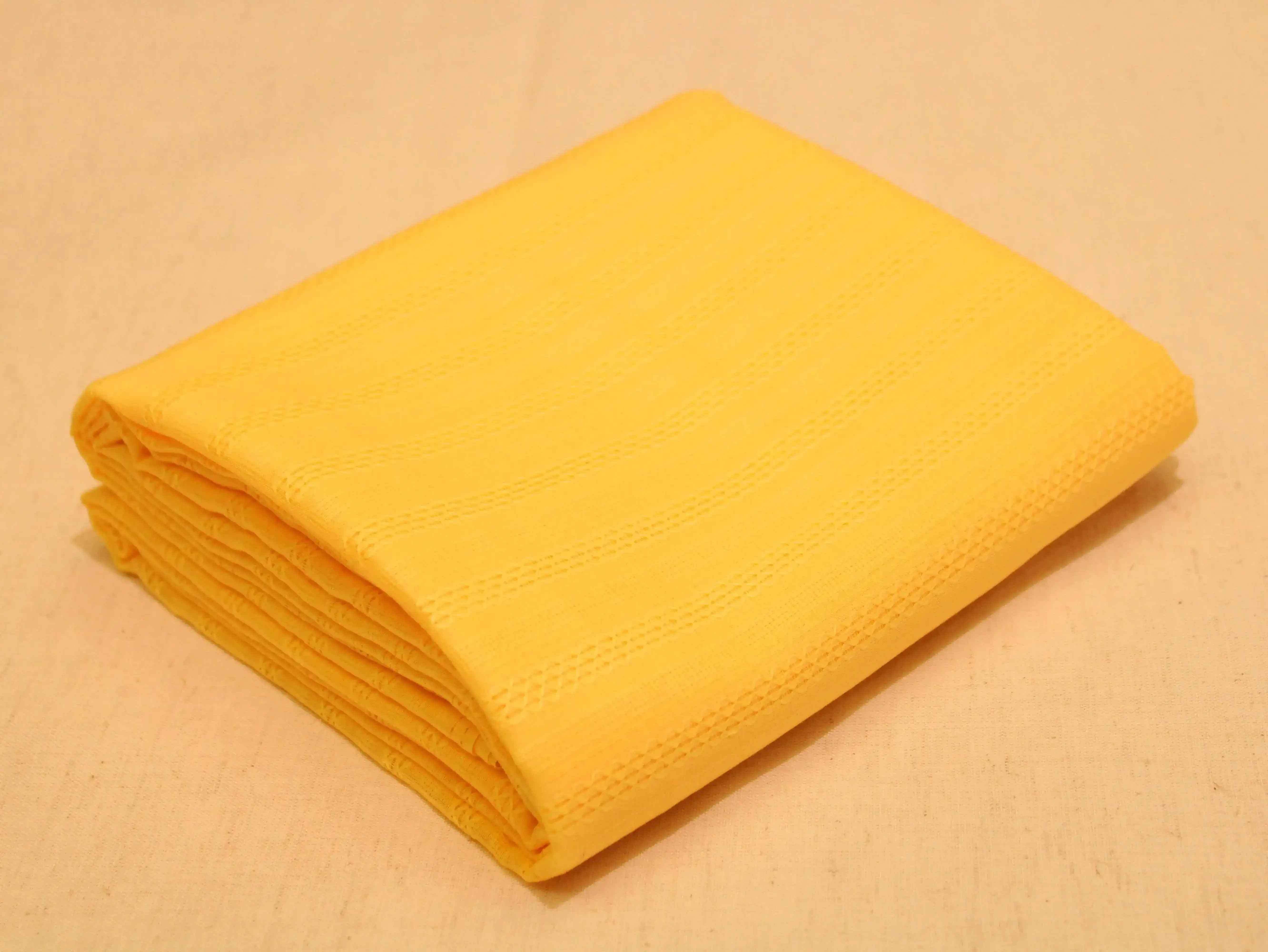 Knitted Woven Cotton Fabric - Fanta Yellow