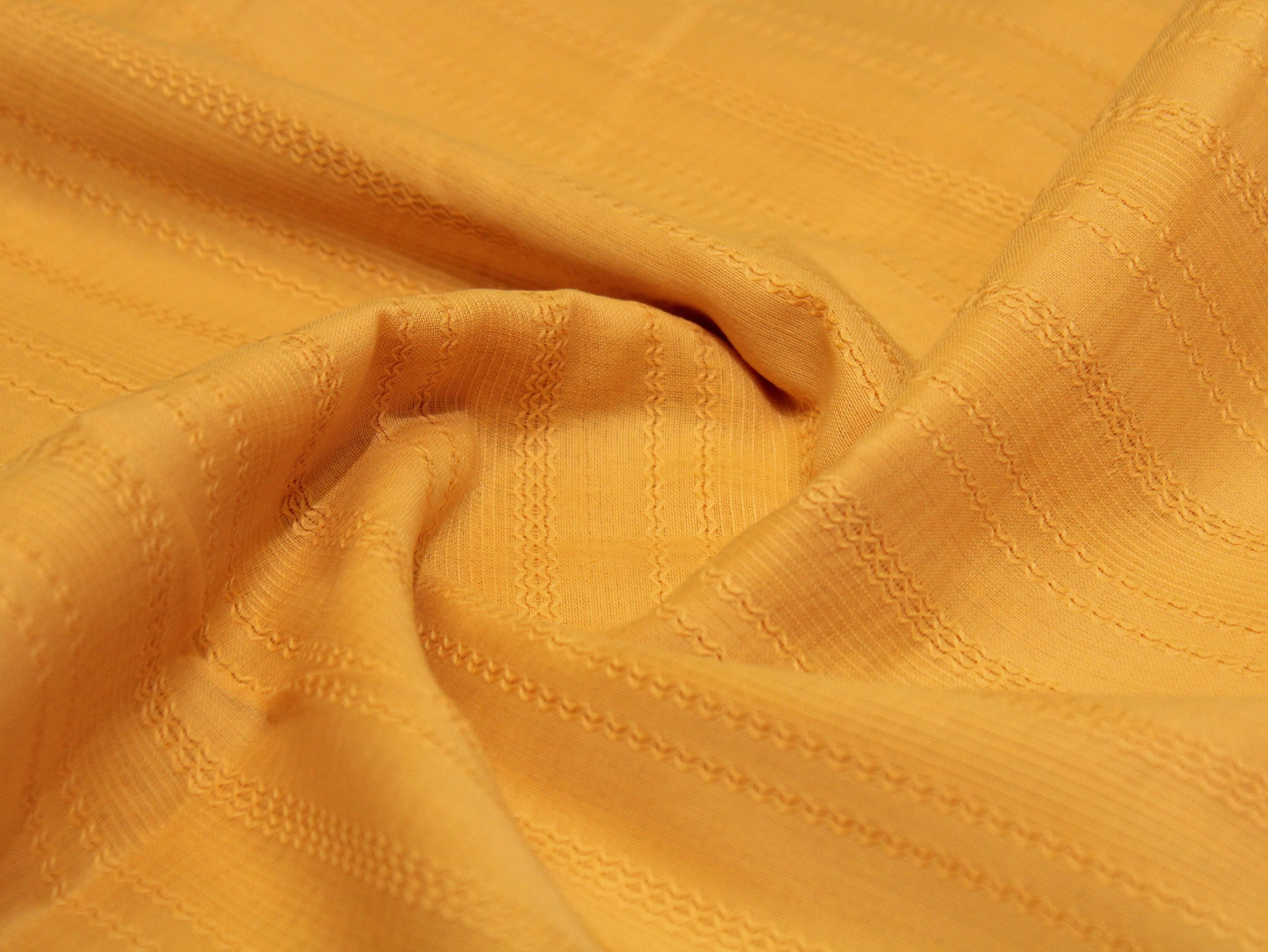 Knitted Woven Cotton Fabric - Pastel Yellow - M'Foks