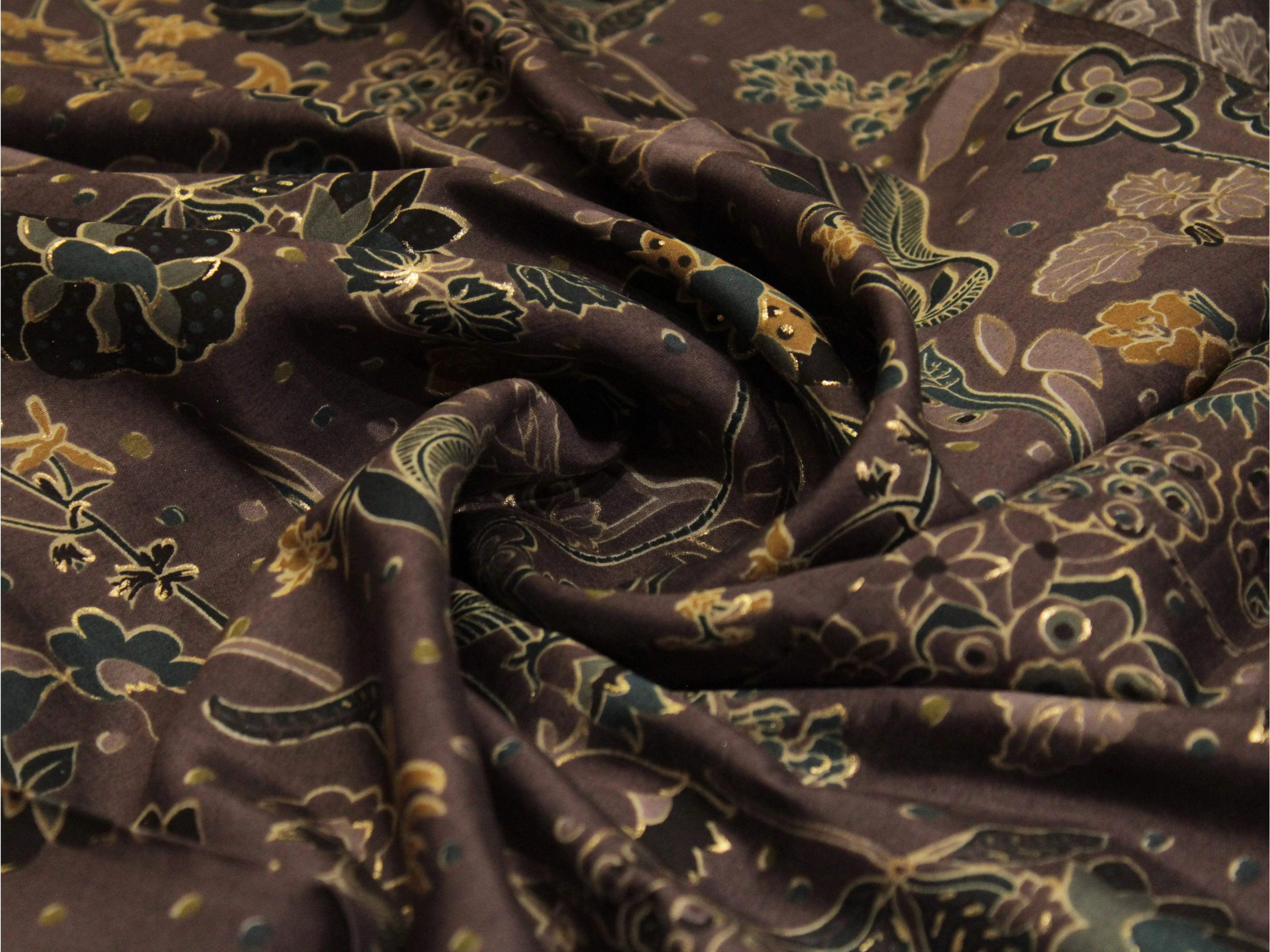 Loud : Digital Print Muslin Silk Fabric - M'Foks