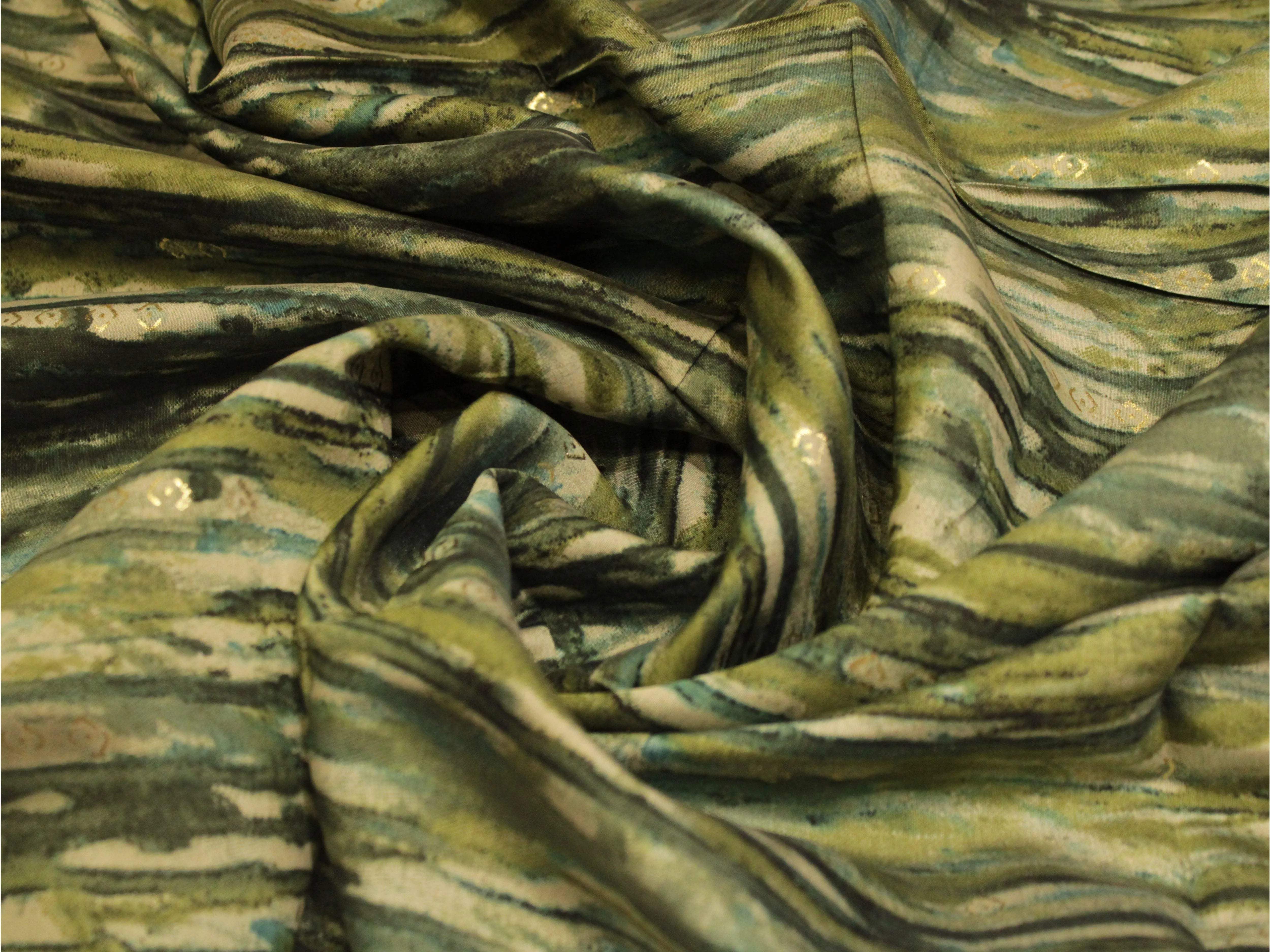 Loud : Digital Print Muslin Silk Fabric - M'Foks