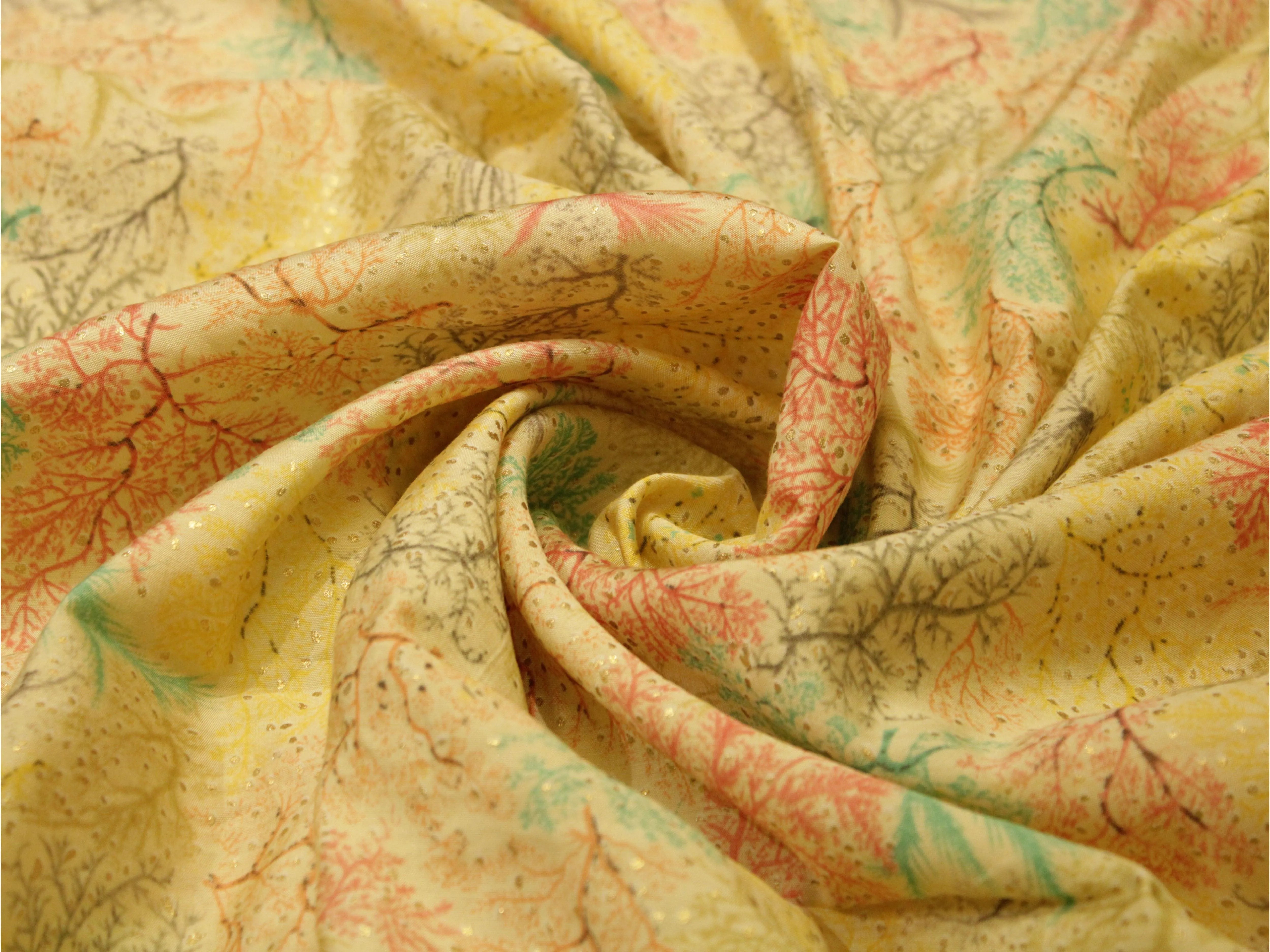 Loud : Digital Print Muslin Silk Fabric - M'Foks