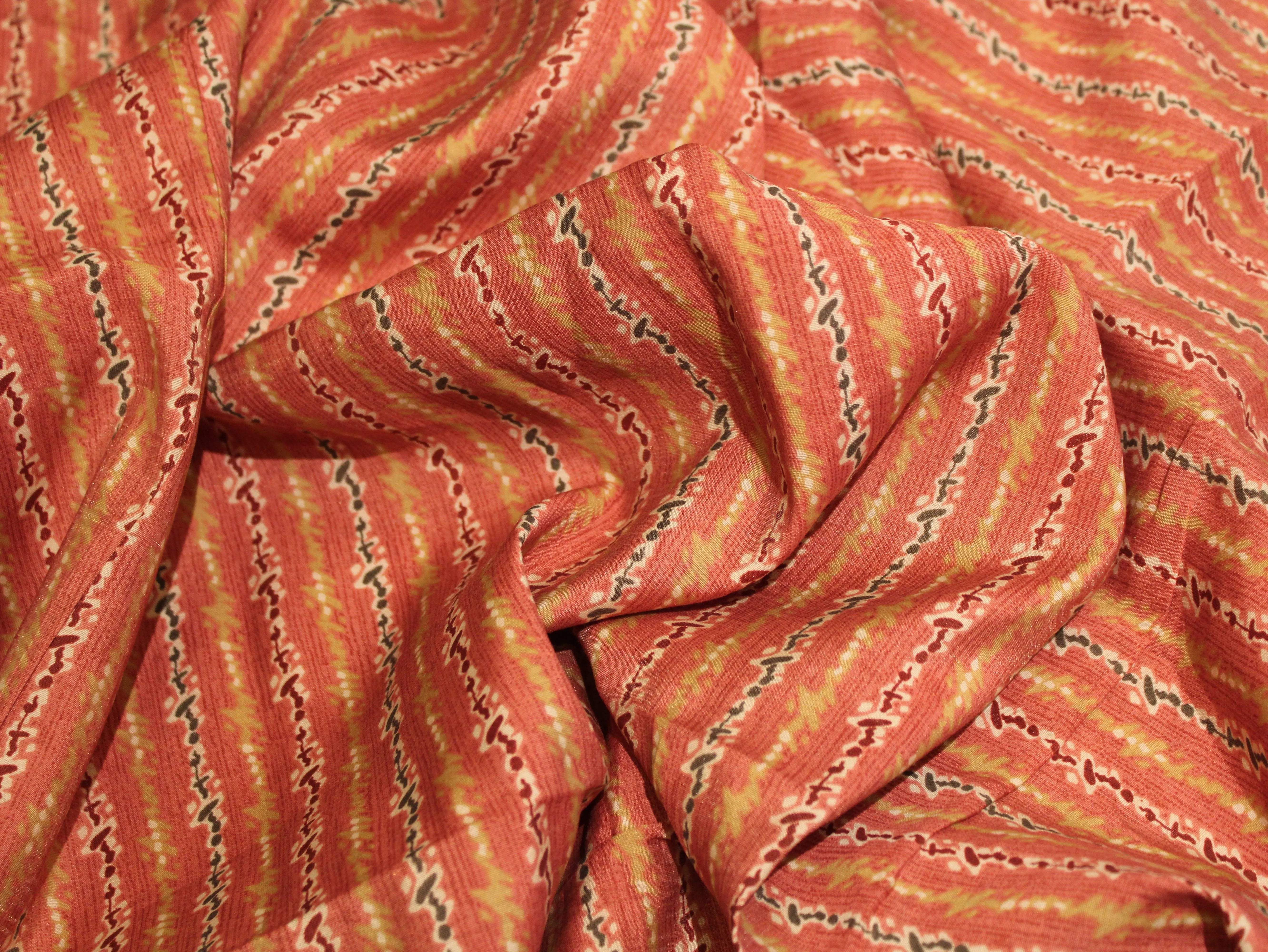Loud : Digital Print Muslin Silk Fabric - M'Foks
