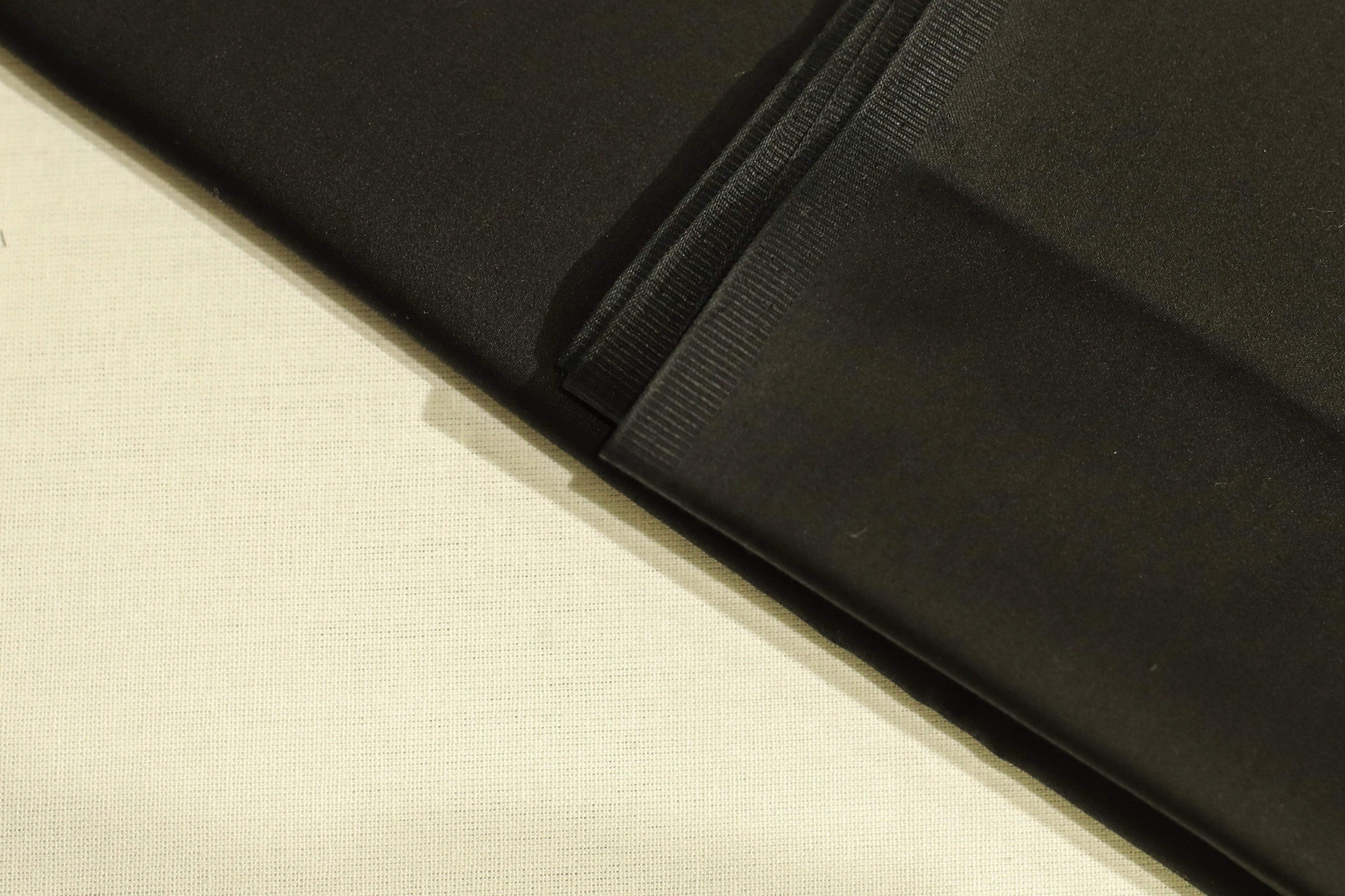 Mfoks : Everyday Plain Cotton Satin Fabric - Black - M'Foks
