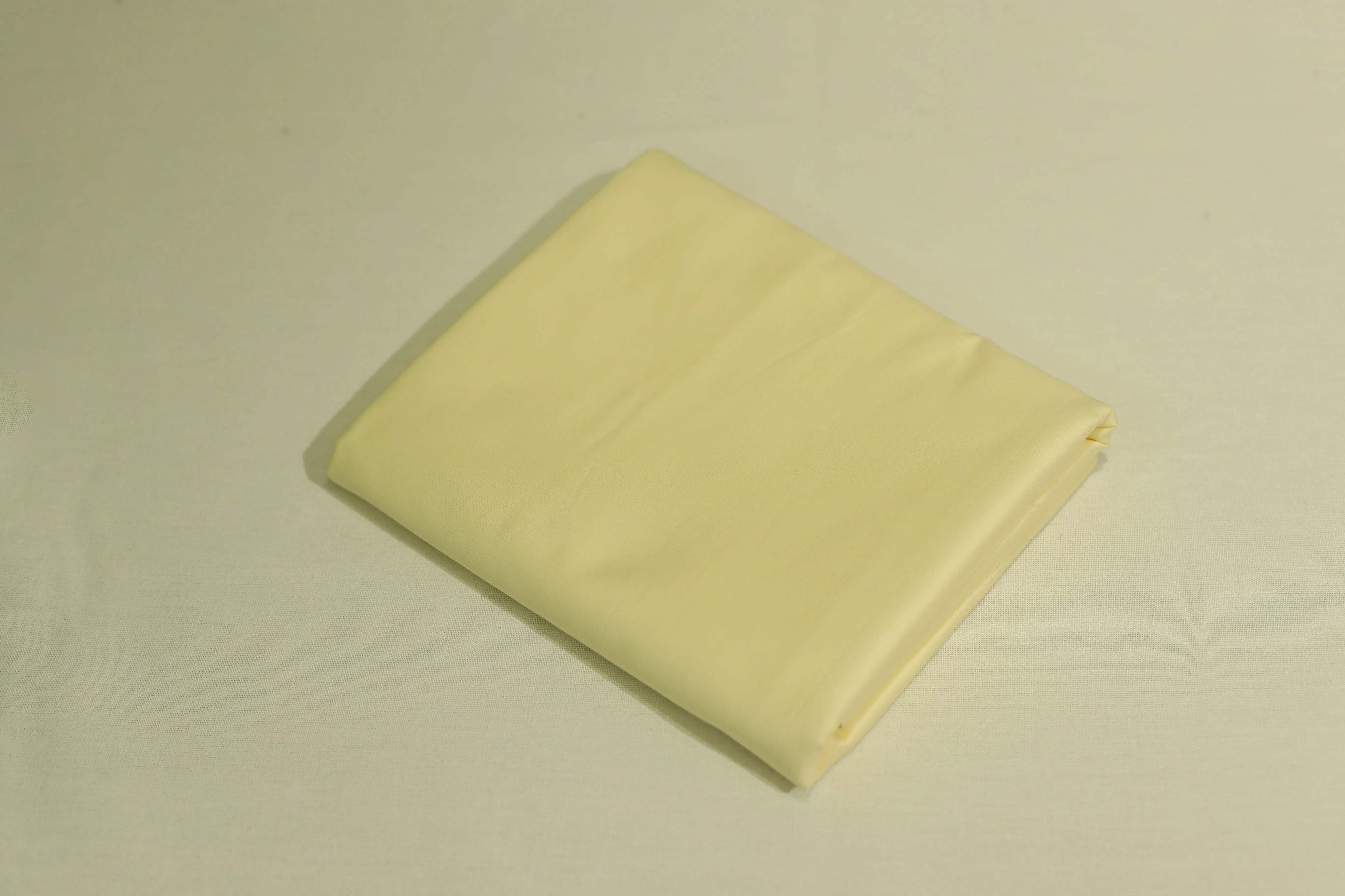 Mfoks : Everyday Plain Cotton Satin Fabric - Cream - M'Foks