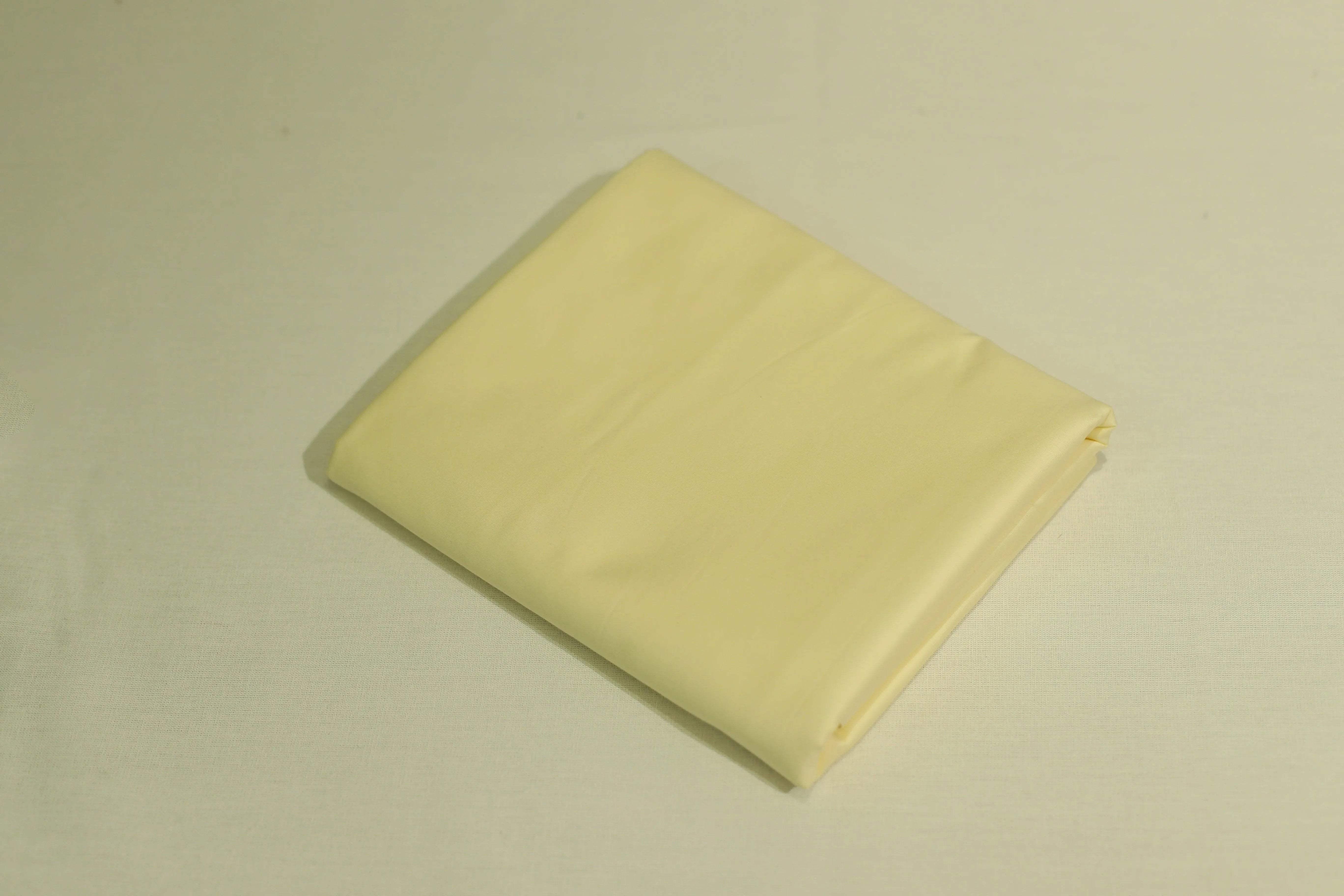 Mfoks : Everyday Plain Cotton Satin Fabric - Cream - M'Foks
