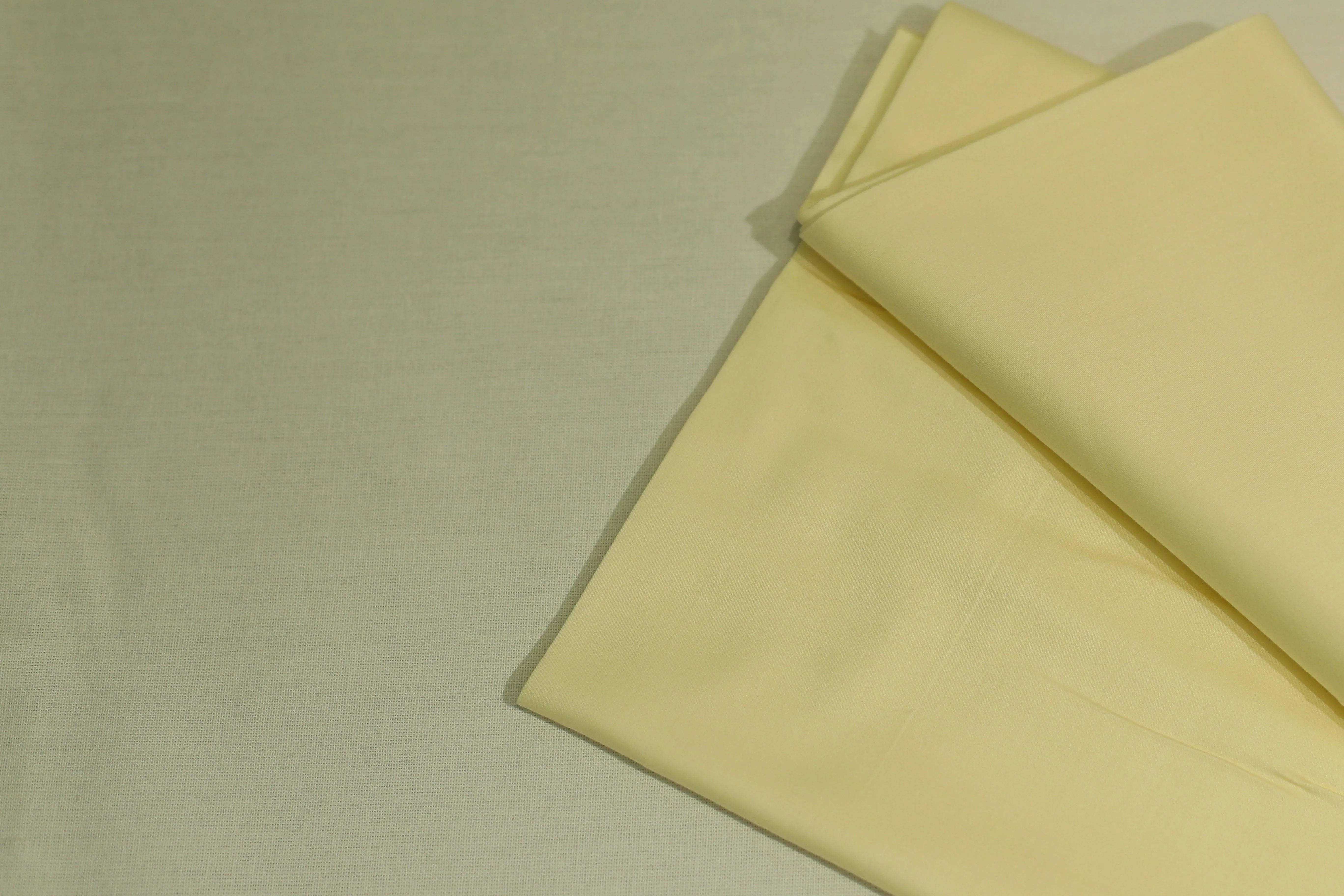 Mfoks : Everyday Plain Cotton Satin Fabric - Cream - M'Foks