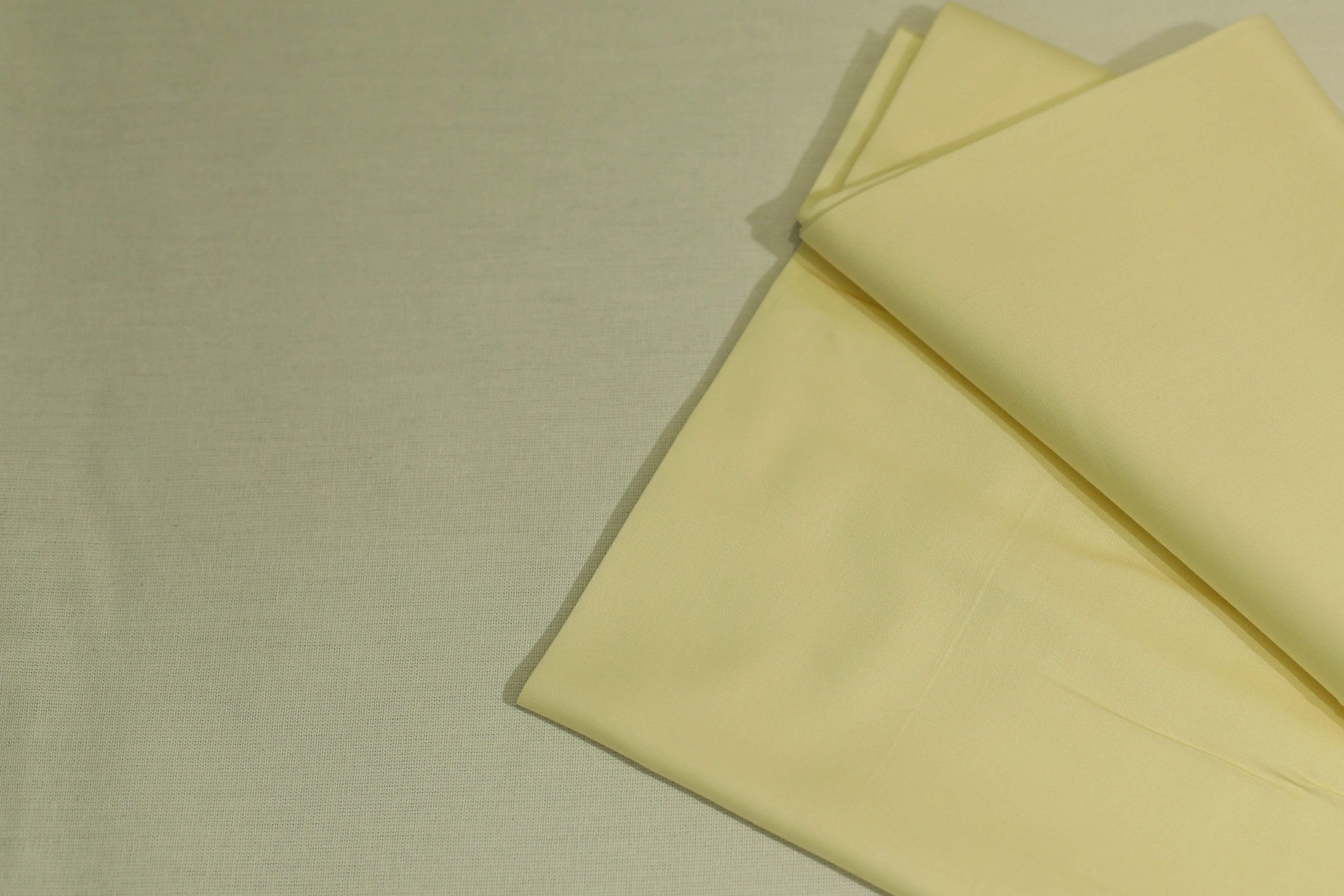 Mfoks : Everyday Plain Cotton Satin Fabric - Cream - M'Foks