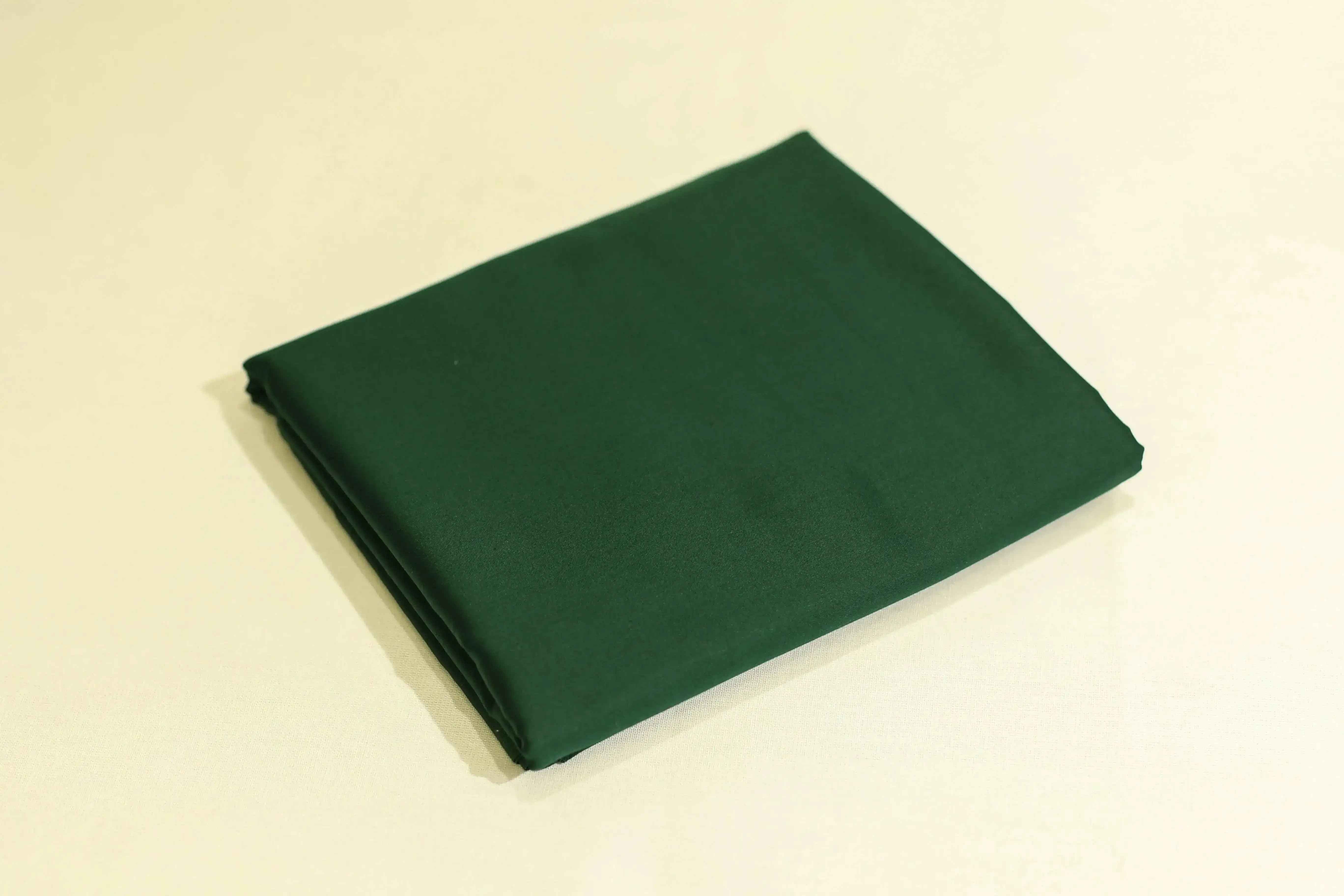 Mfoks : Everyday Plain Cotton Satin Fabric - Dark Green