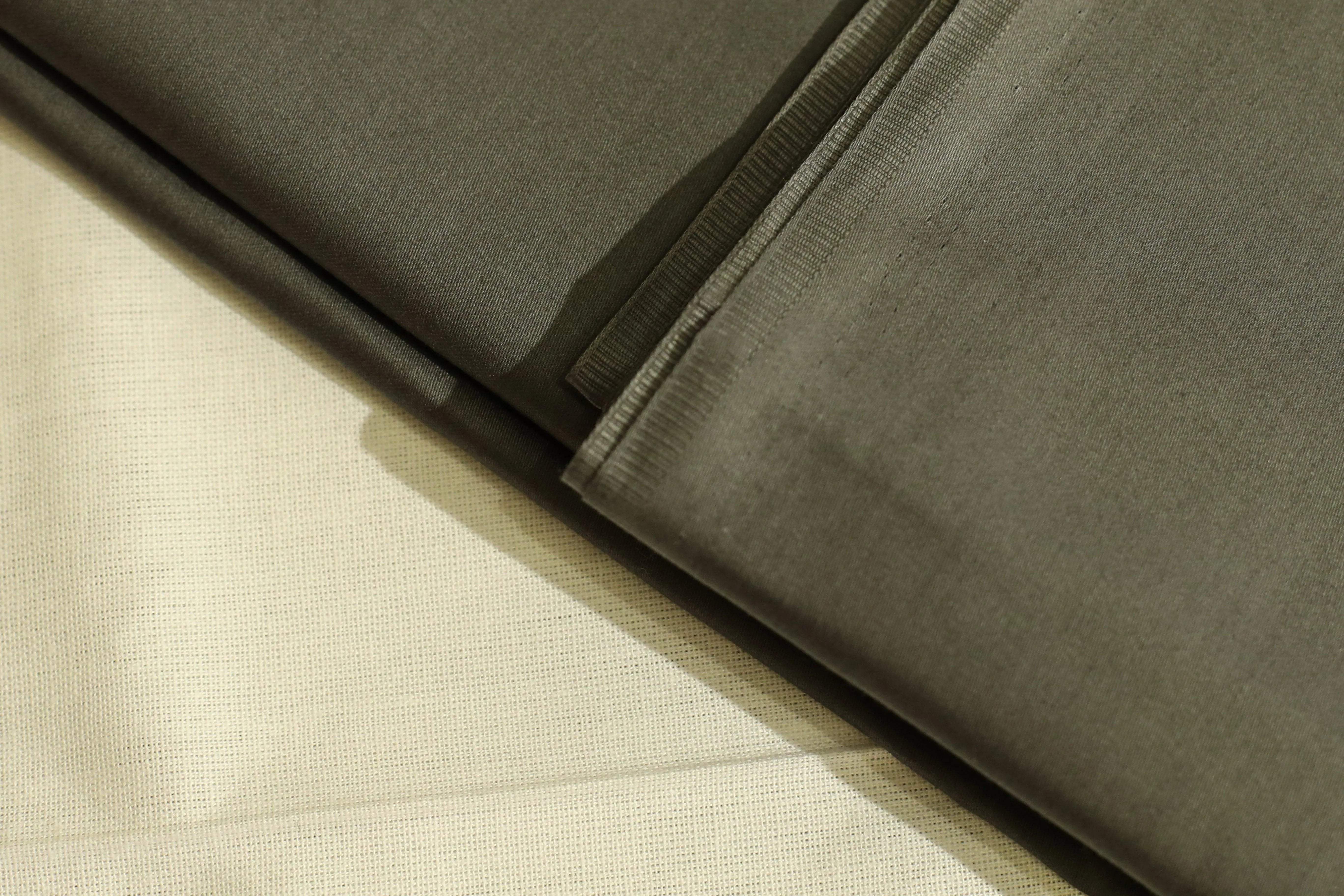 Mfoks : Everyday Plain Cotton Satin Fabric - Dark Grey - M'Foks
