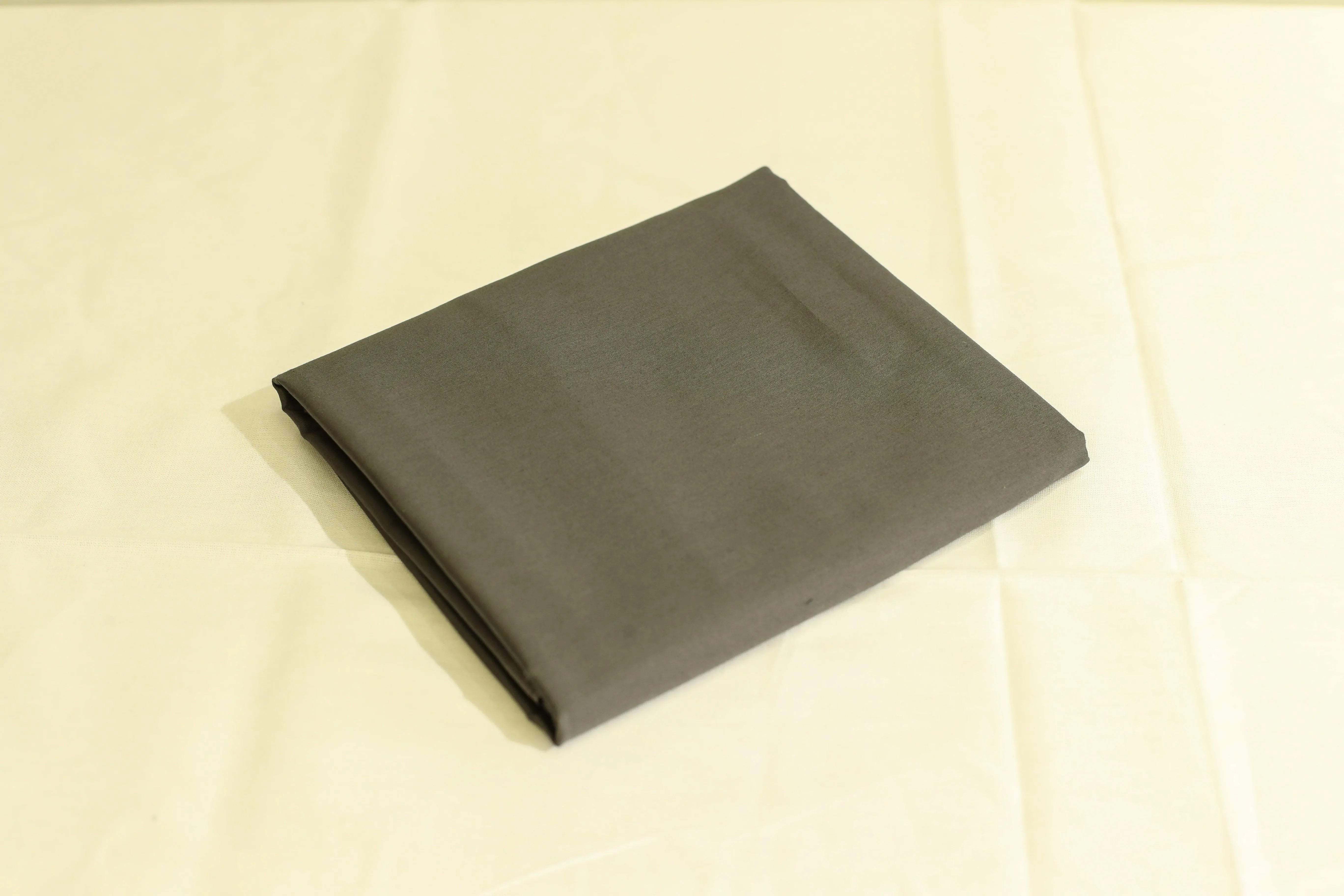 Mfoks : Everyday Plain Cotton Satin Fabric - Dark Grey - M'Foks