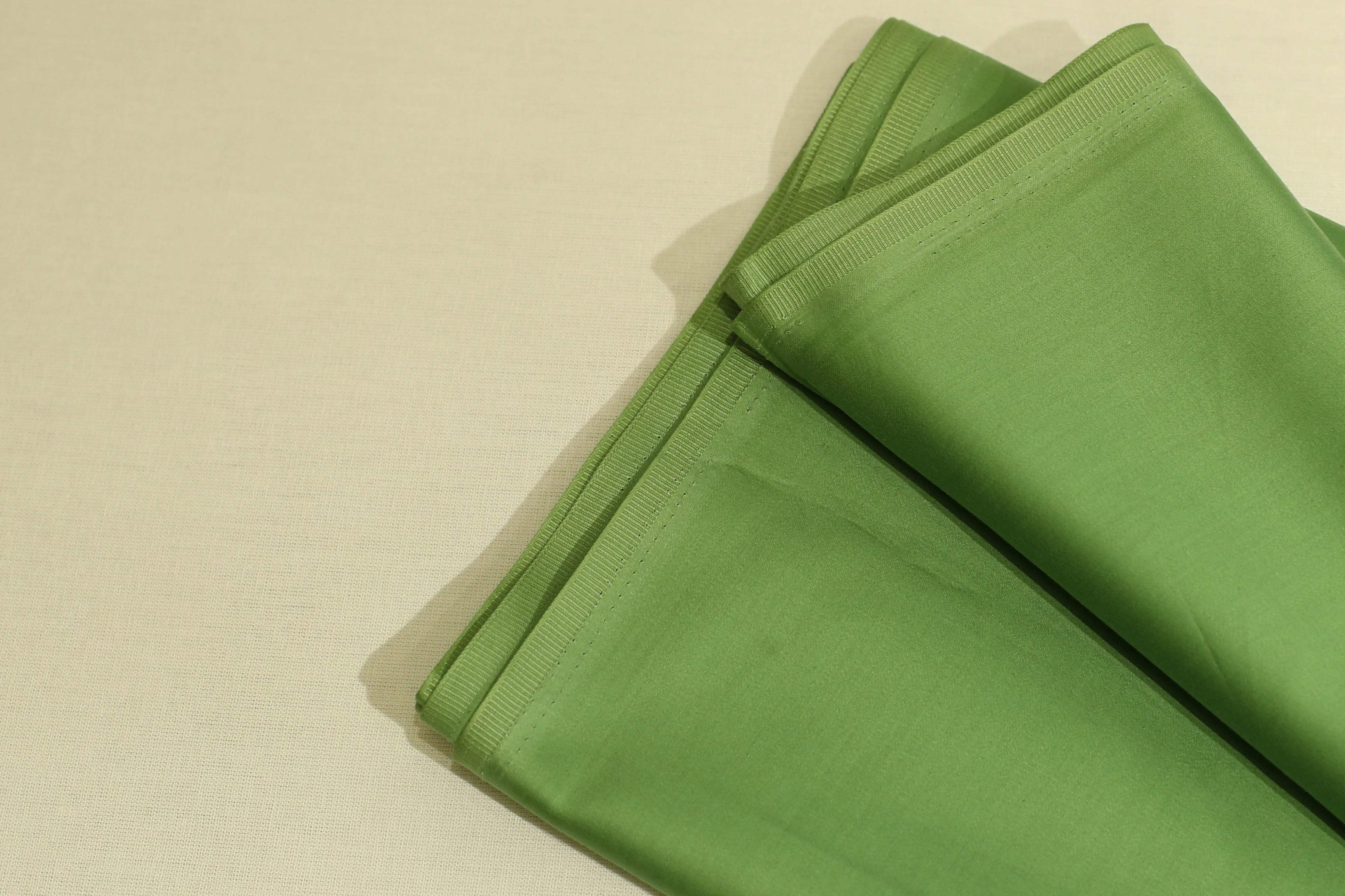 Mfoks : Everyday Plain Cotton Satin Fabric - Dark Pista Green - M'Foks