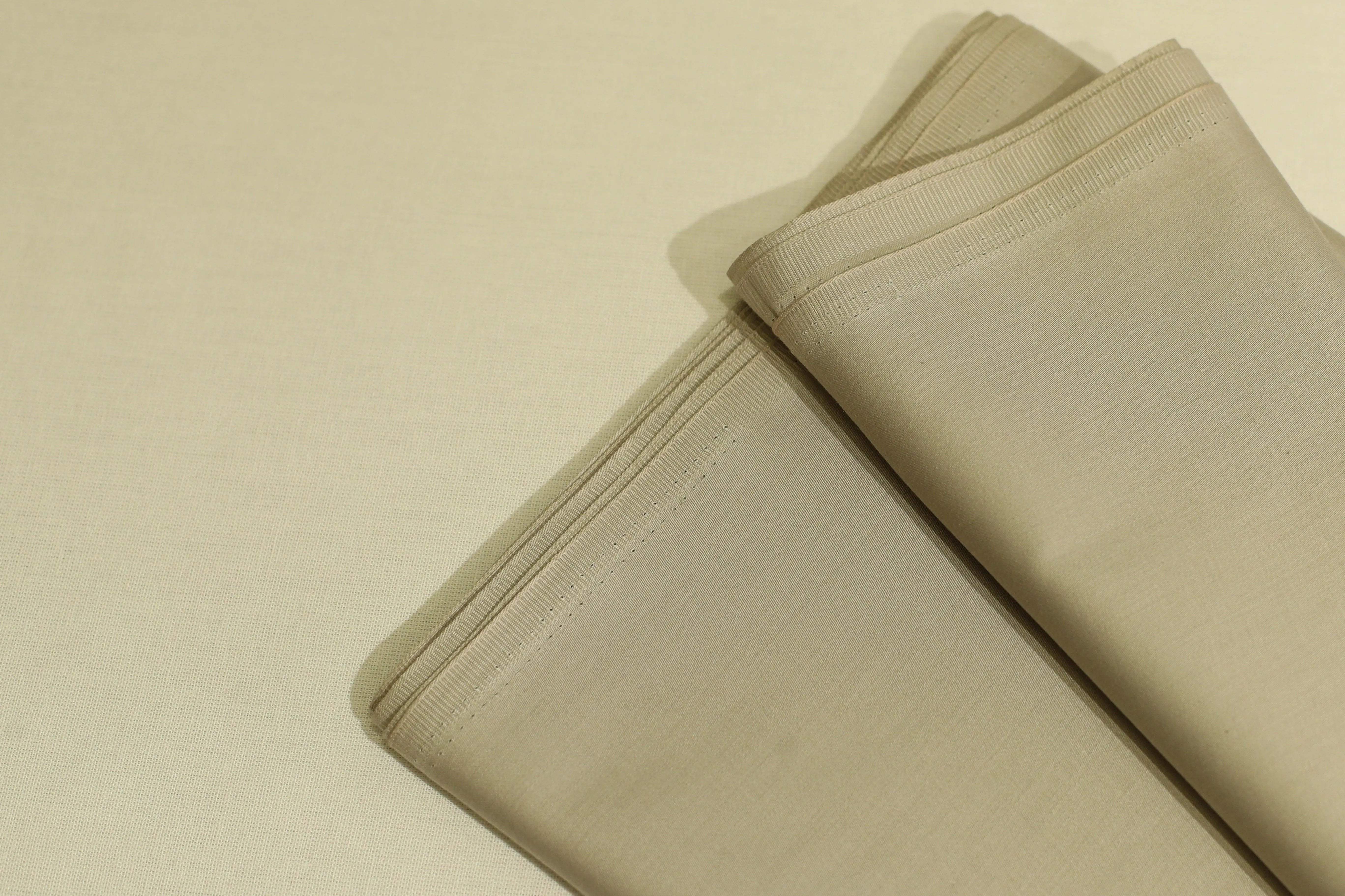 Mfoks : Everyday Plain Cotton Satin Fabric - Dusty Beige - M'Foks