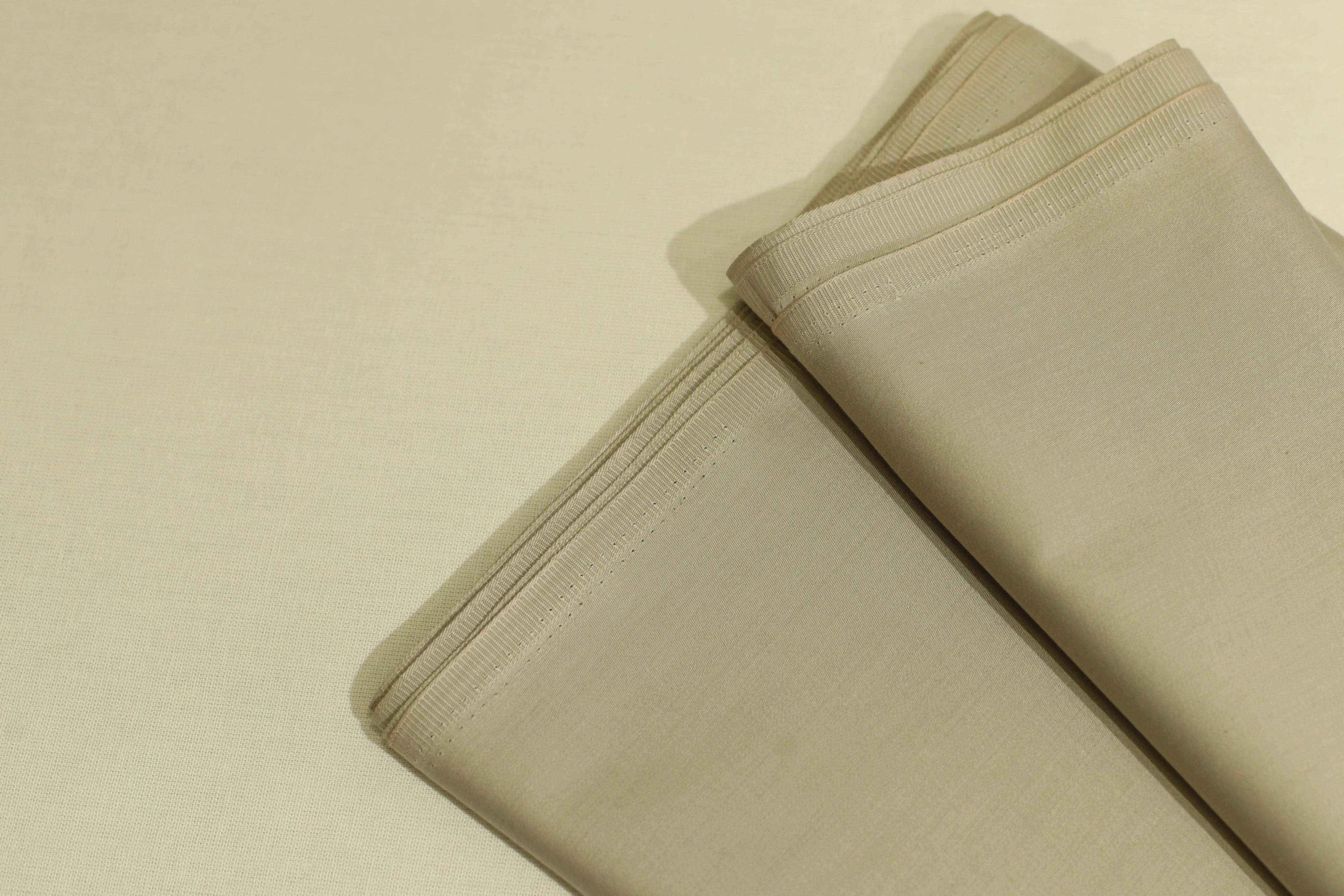 Mfoks : Everyday Plain Cotton Satin Fabric - Dusty Beige