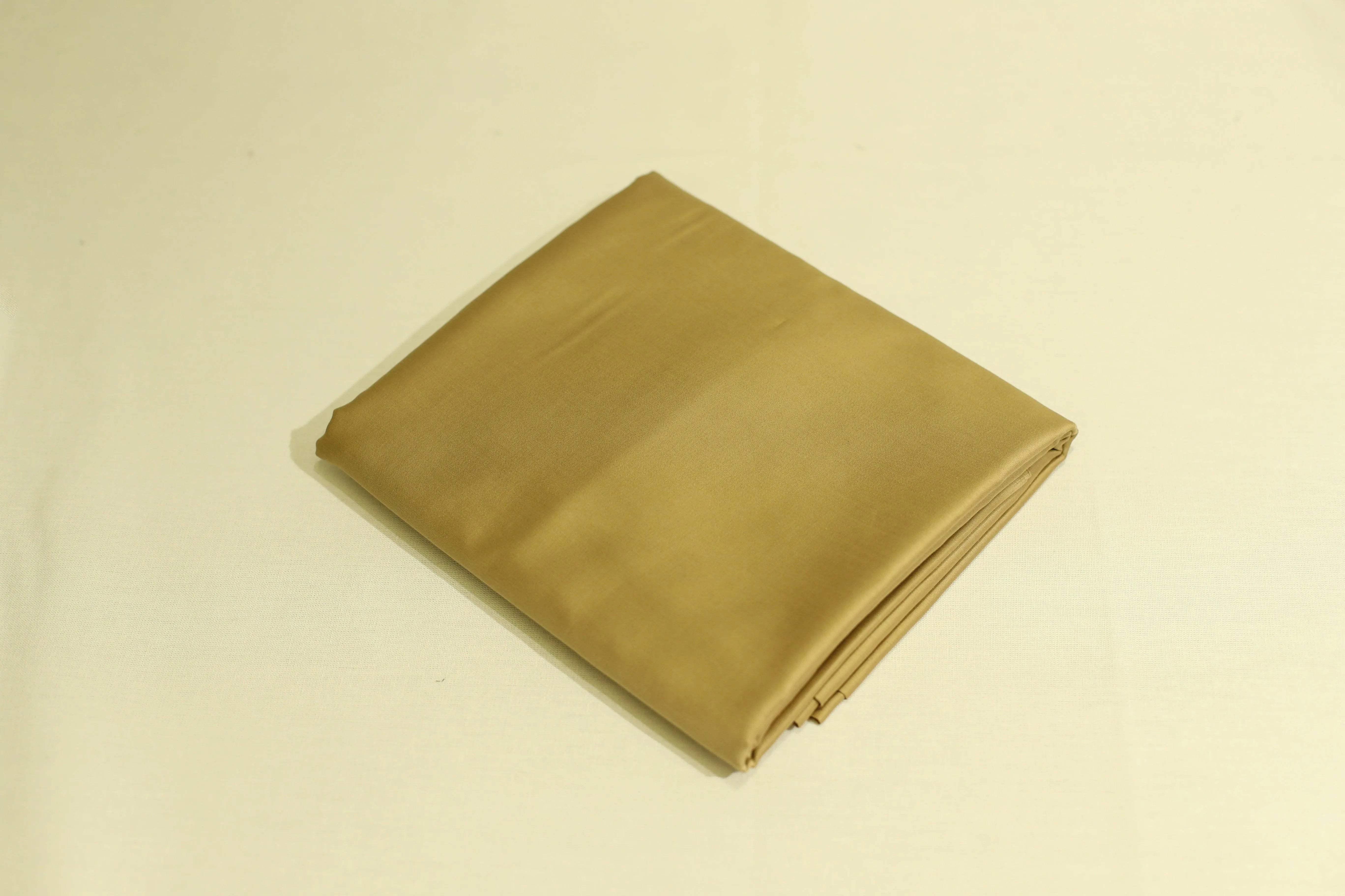 Mfoks : Everyday Plain Cotton Satin Fabric - Golden - M'Foks