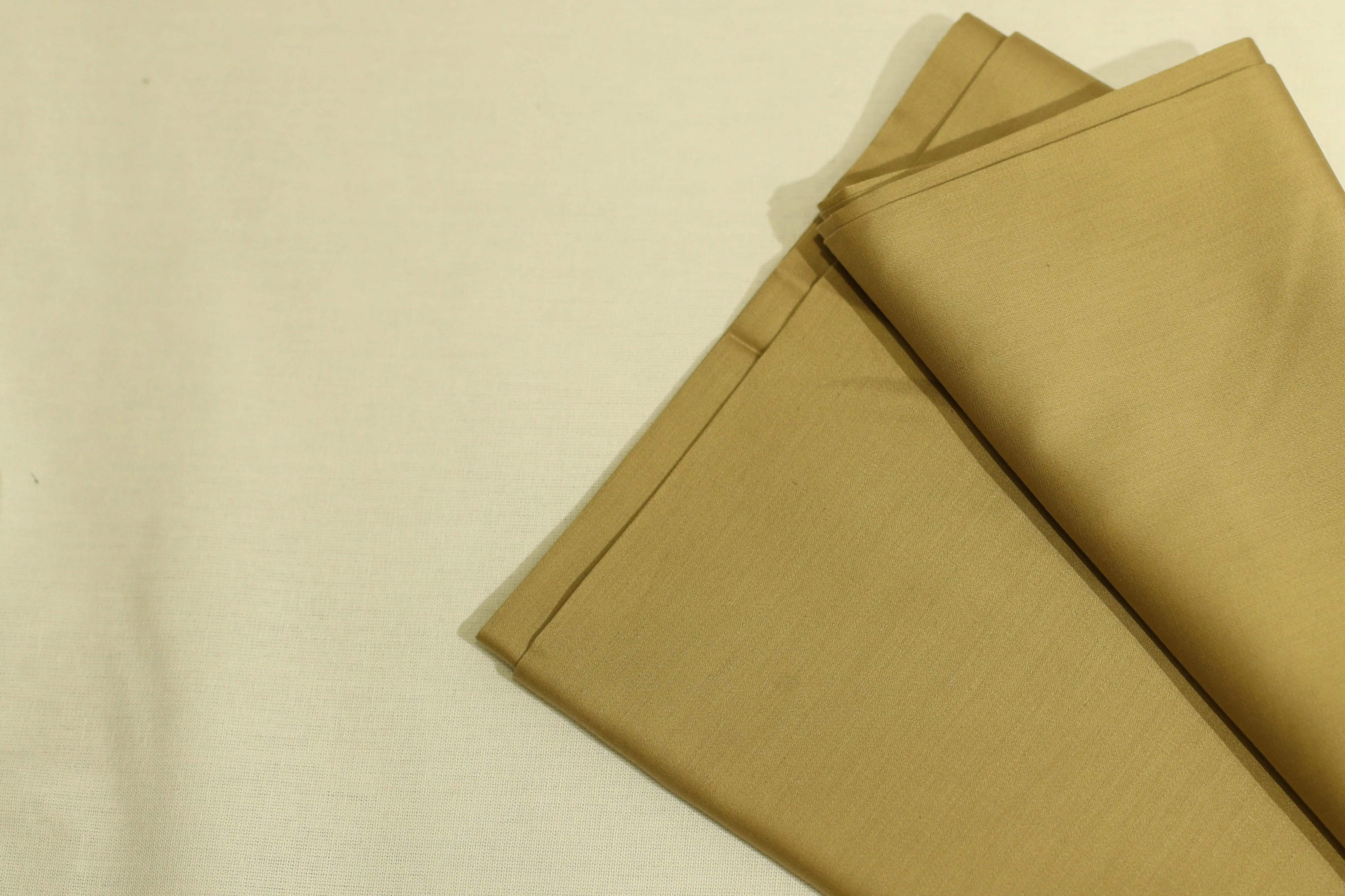 Mfoks : Everyday Plain Cotton Satin Fabric - Golden - M'Foks