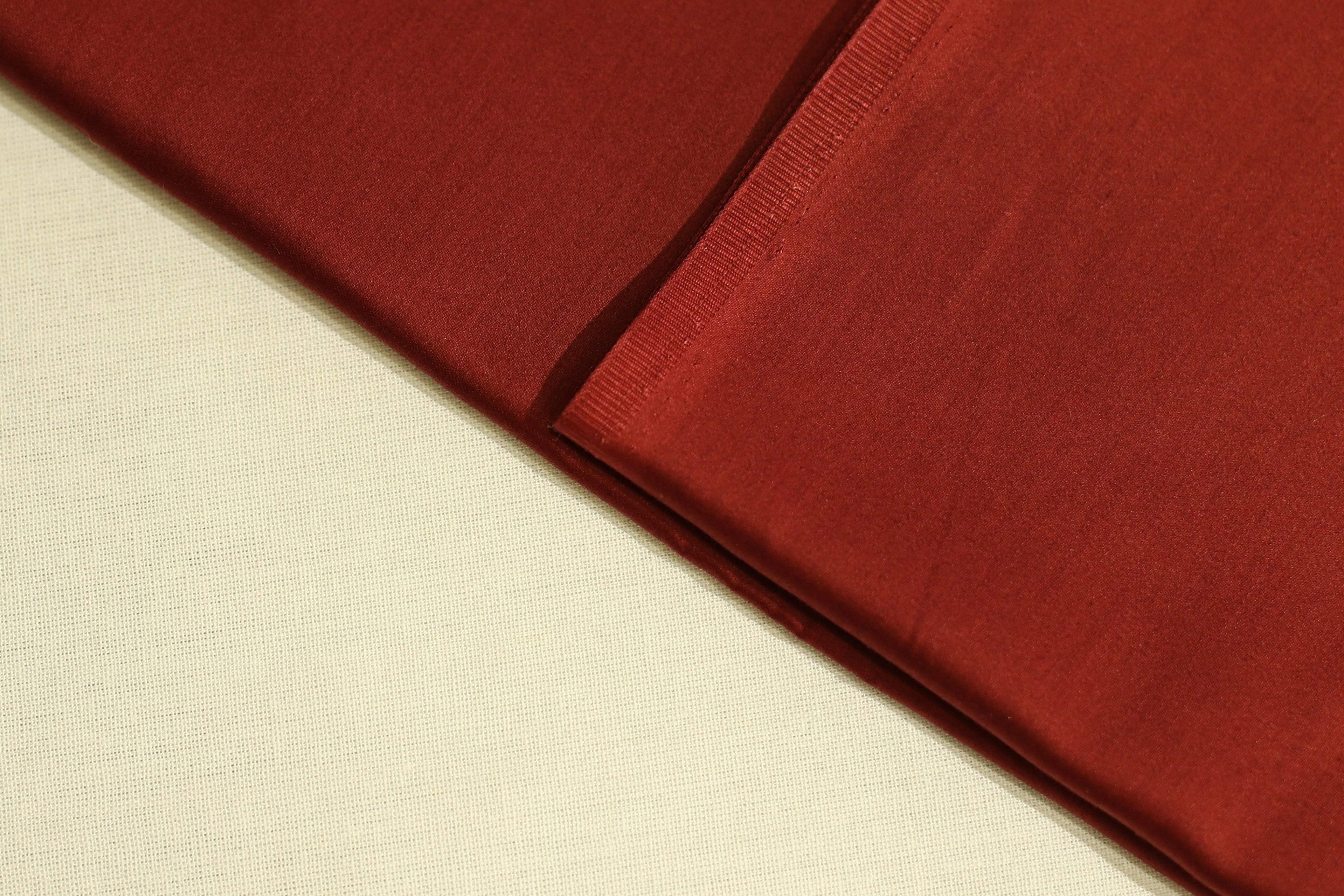 Mfoks : Everyday Plain Cotton Satin Fabric - Maroon - M'Foks