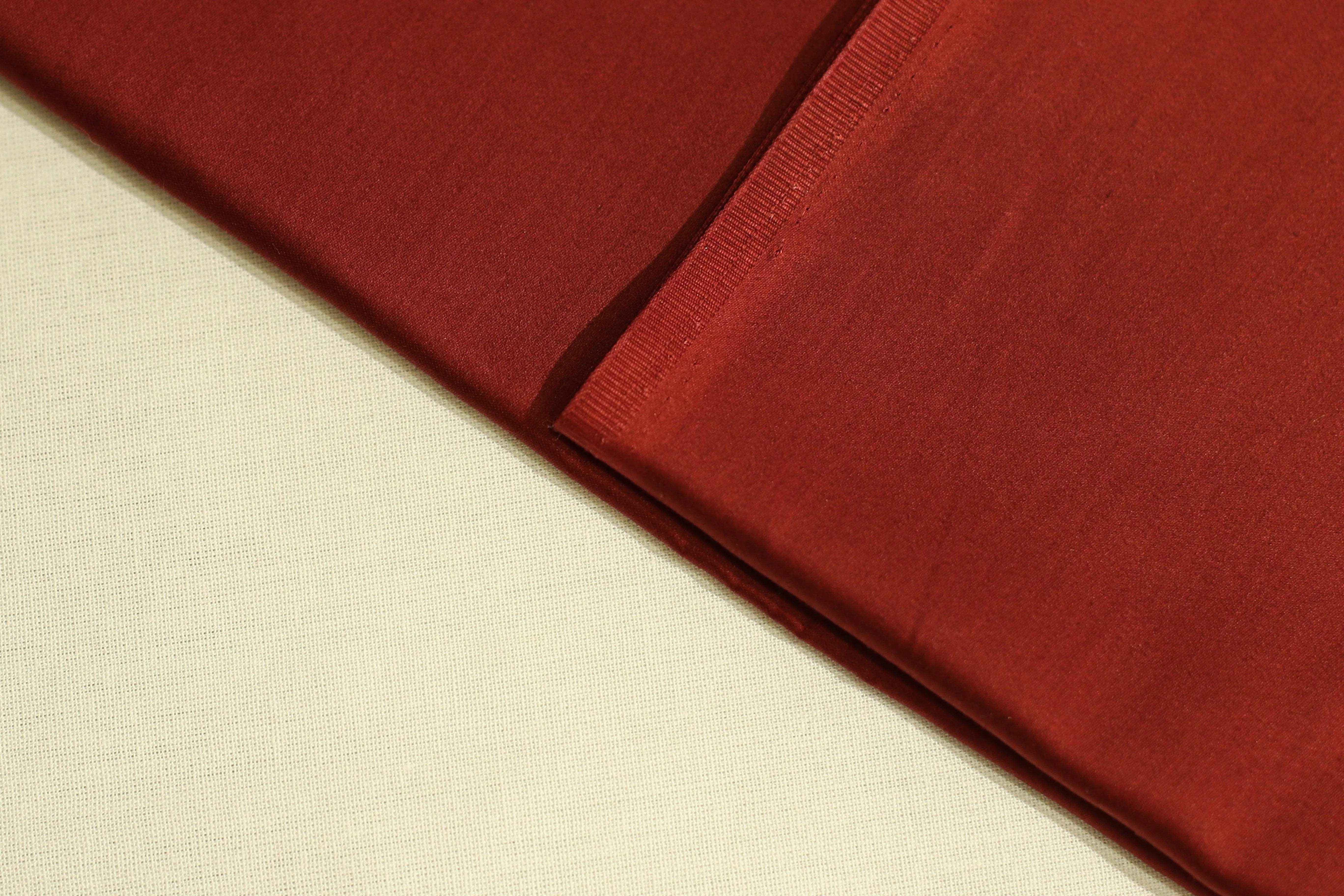 Mfoks : Everyday Plain Cotton Satin Fabric - Maroon