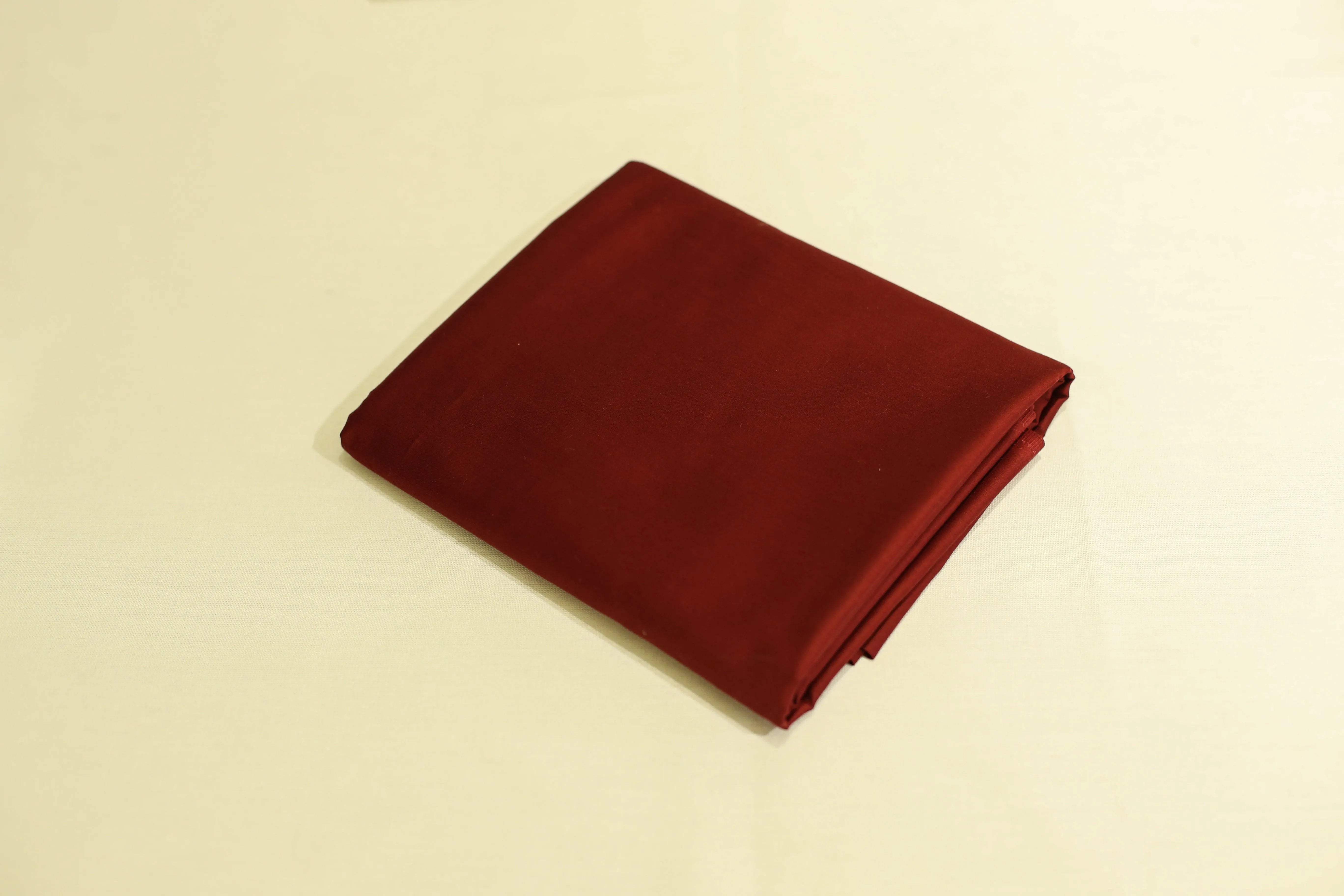 Mfoks : Everyday Plain Cotton Satin Fabric - Maroon - M'Foks