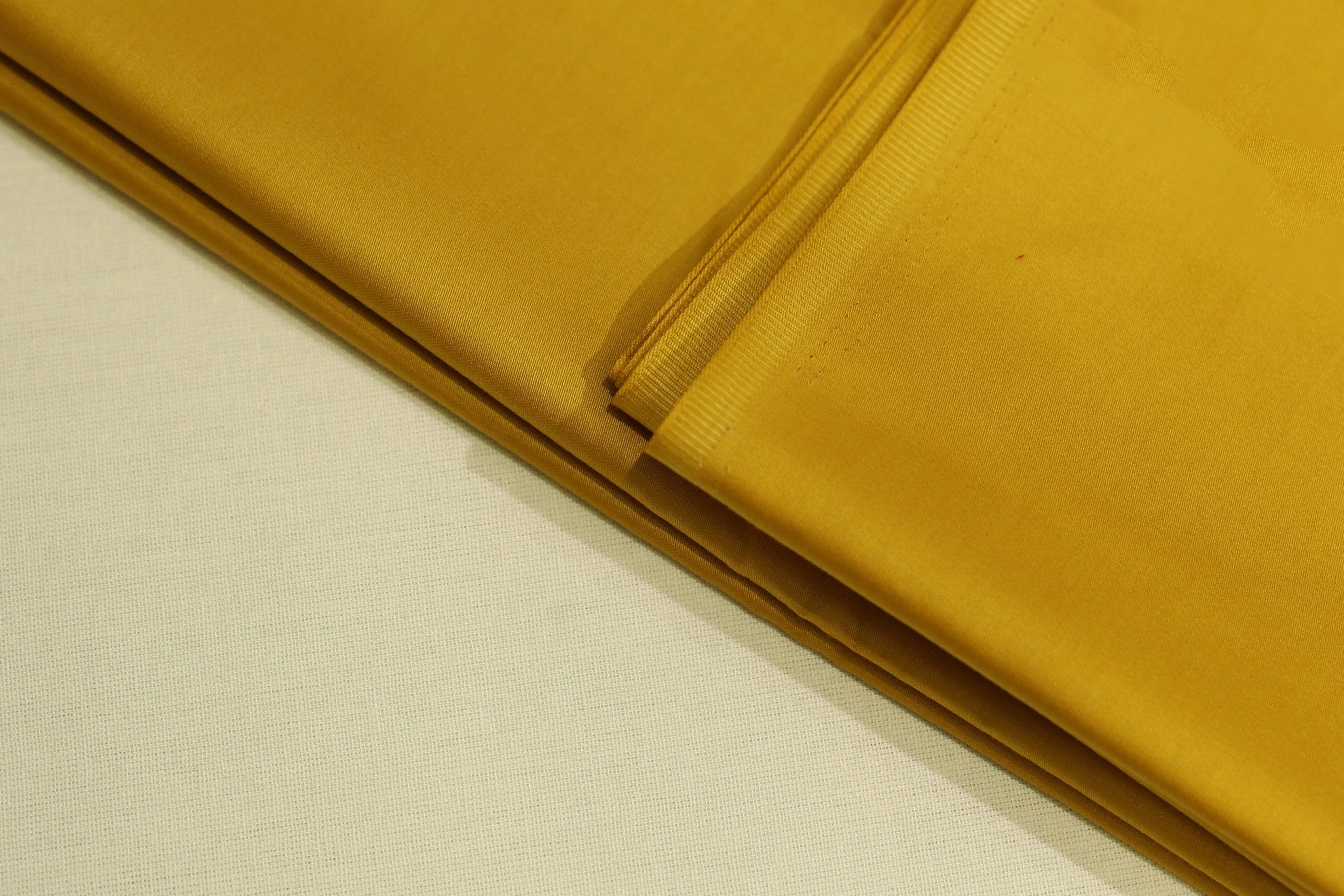 Mfoks : Everyday Plain Cotton Satin Fabric - Mustard Yellow - M'Foks