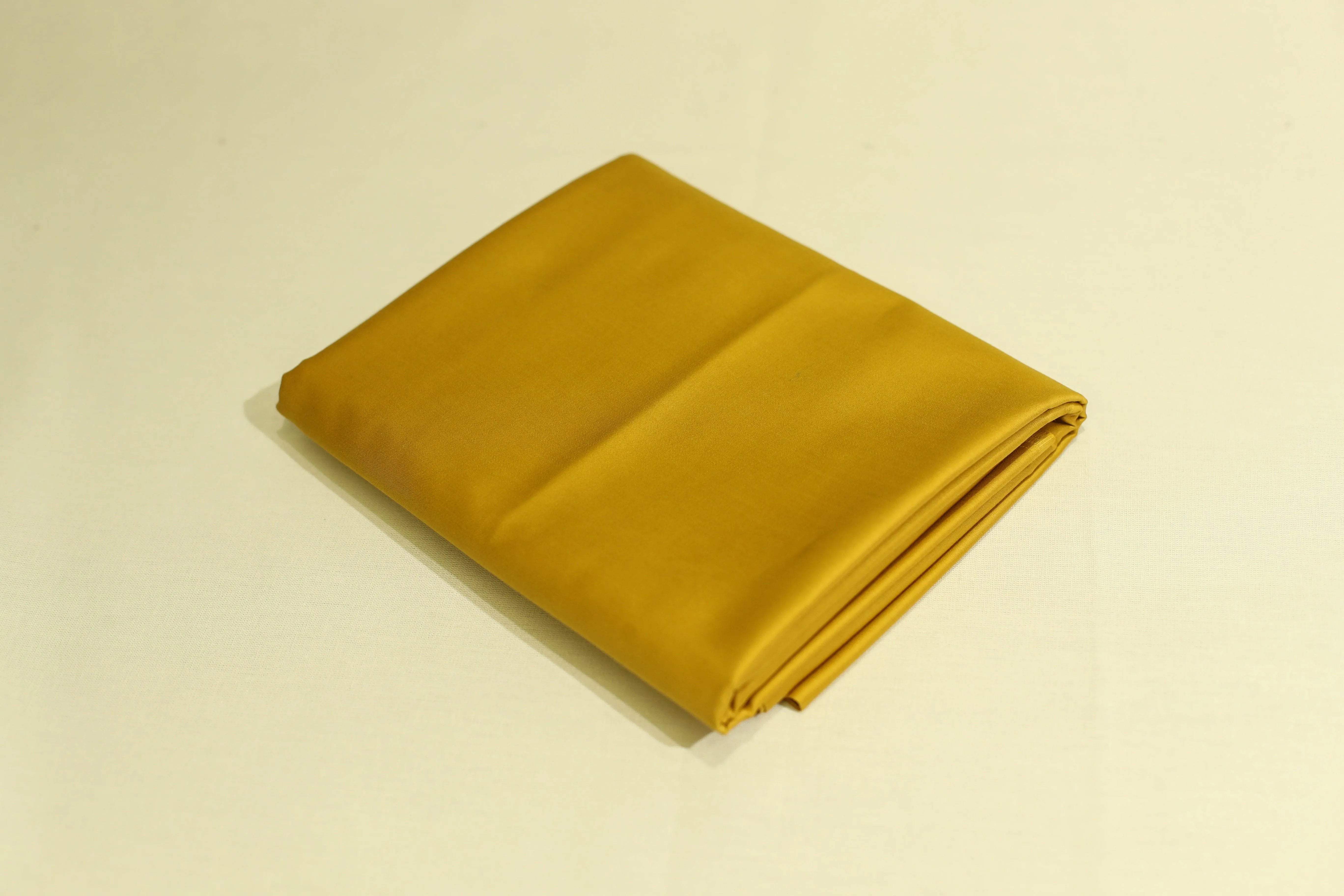 Mfoks : Everyday Plain Cotton Satin Fabric - Mustard Yellow - M'Foks