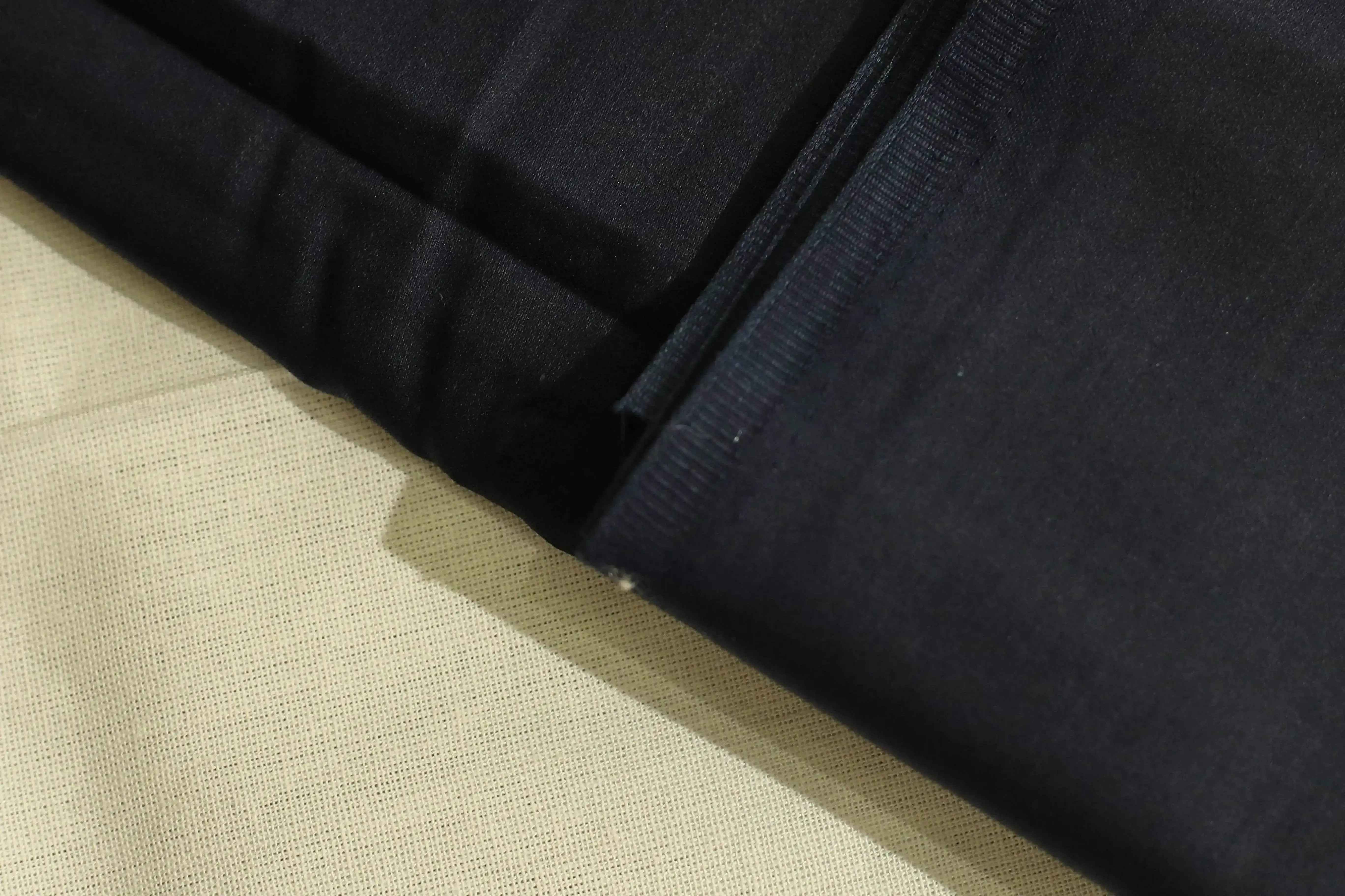 Mfoks : Everyday Plain Cotton Satin Fabric - Navy Blue