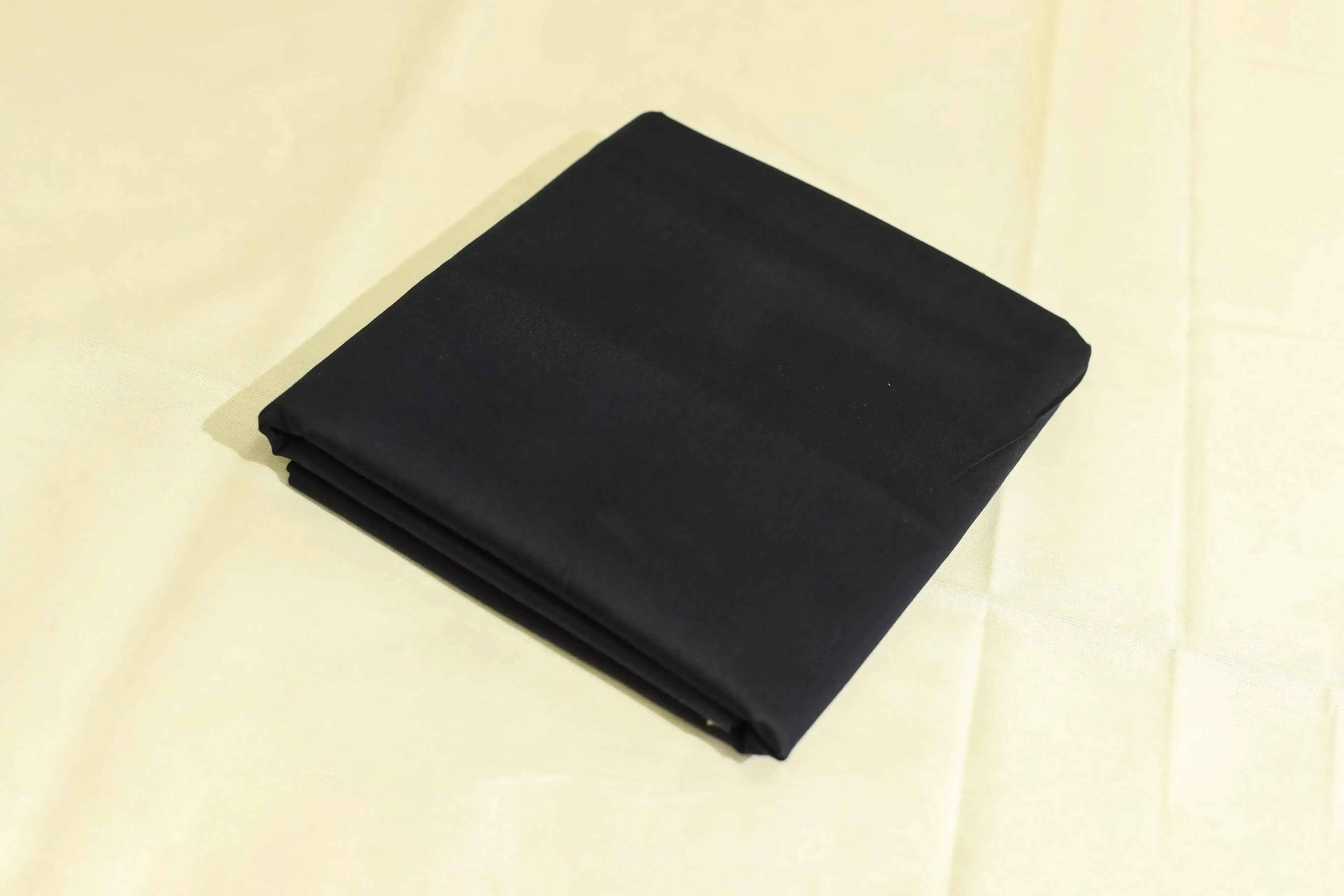 Mfoks : Everyday Plain Cotton Satin Fabric - Navy Blue