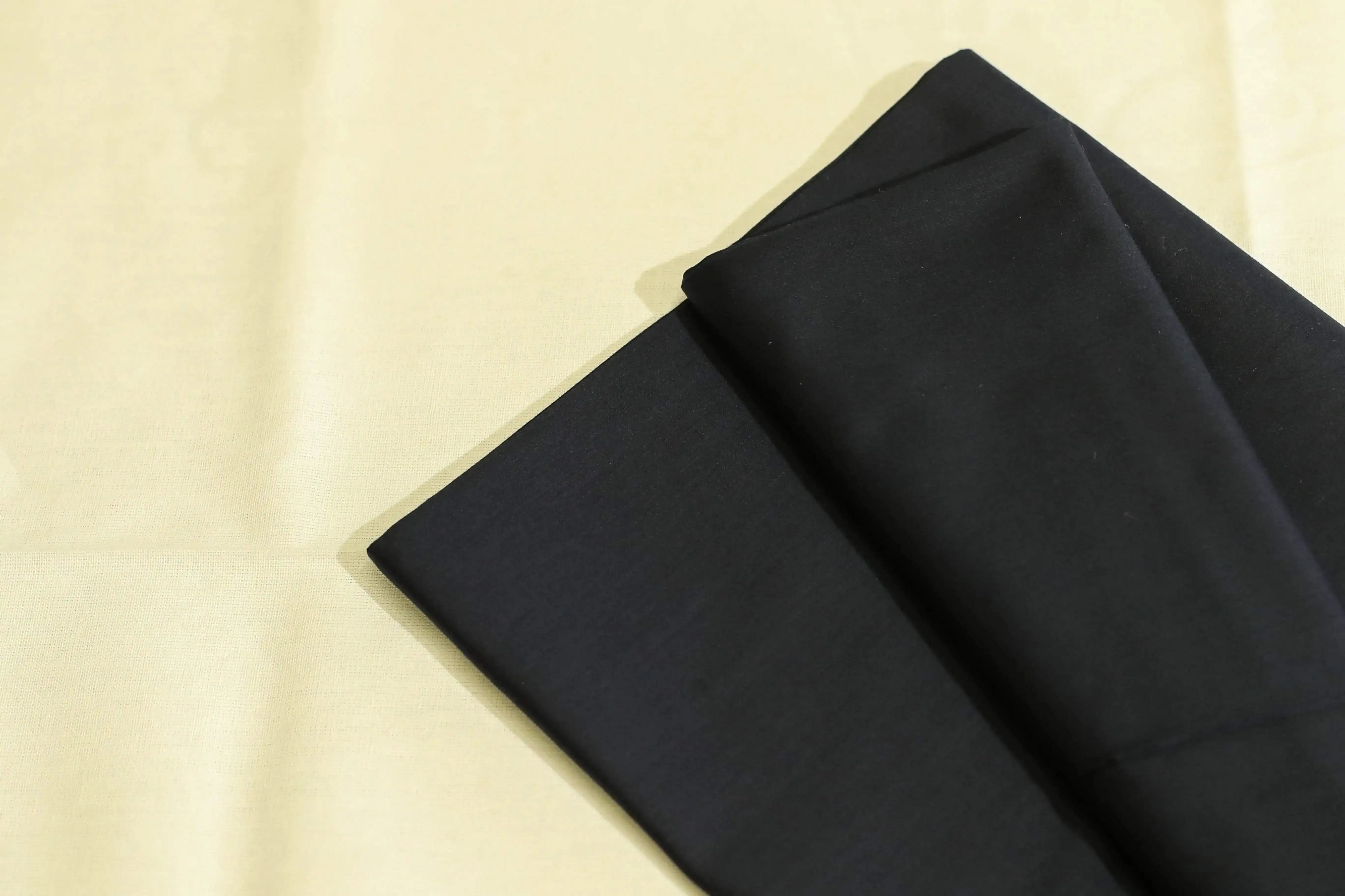 Mfoks : Everyday Plain Cotton Satin Fabric - Navy Blue - M'Foks