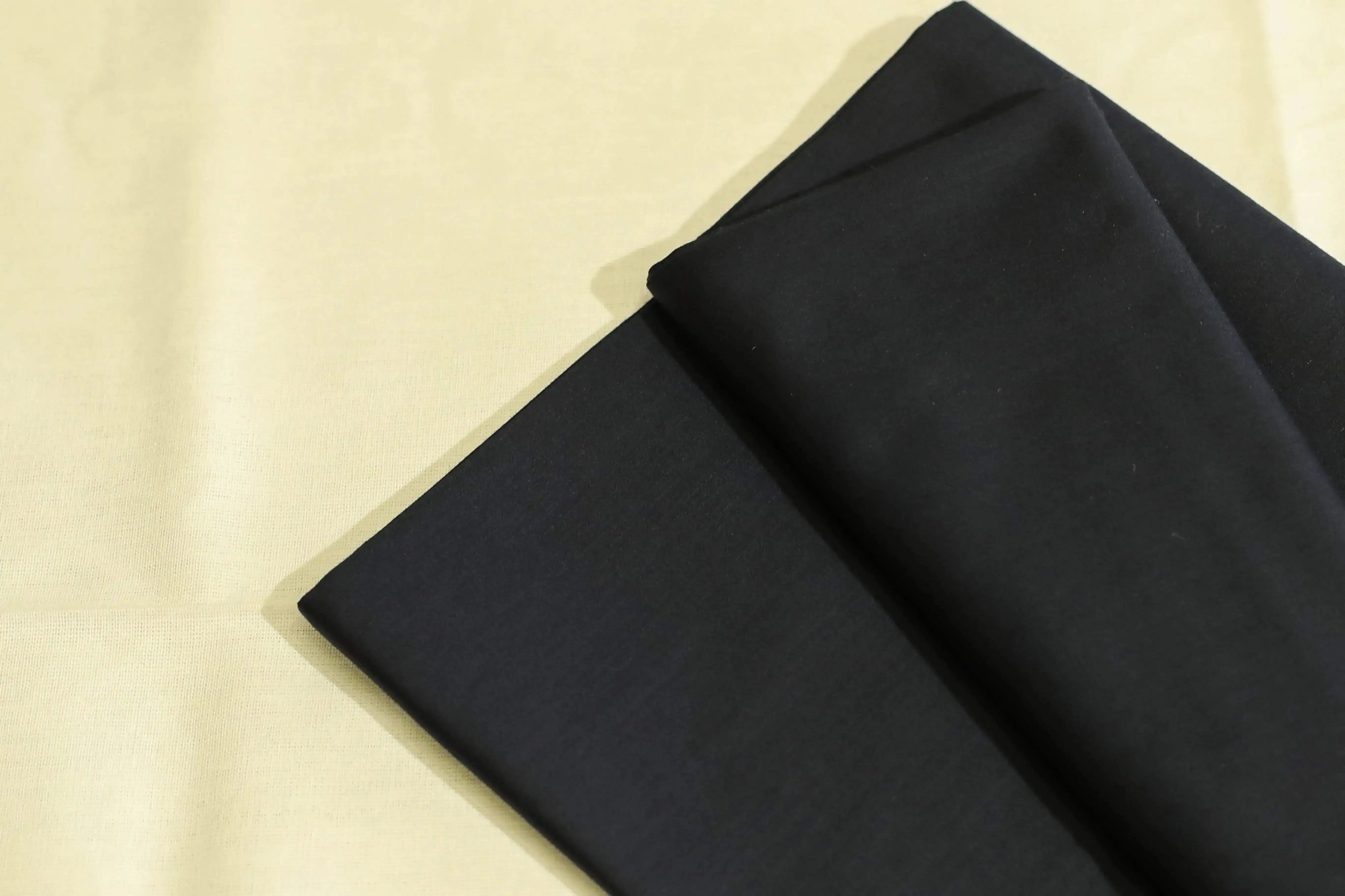 Mfoks : Everyday Plain Cotton Satin Fabric - Navy Blue - M'Foks
