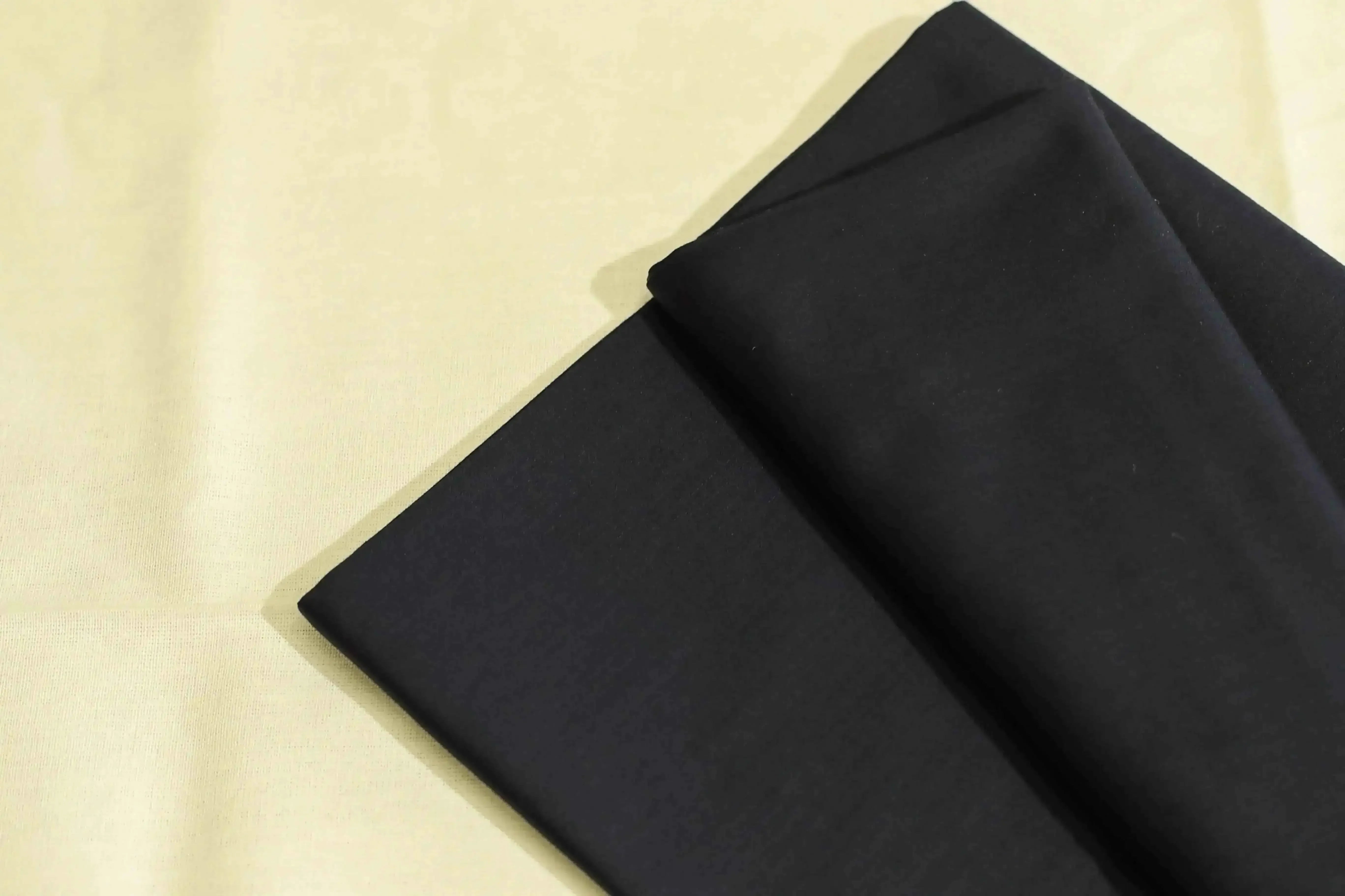 Mfoks : Everyday Plain Cotton Satin Fabric - Navy Blue