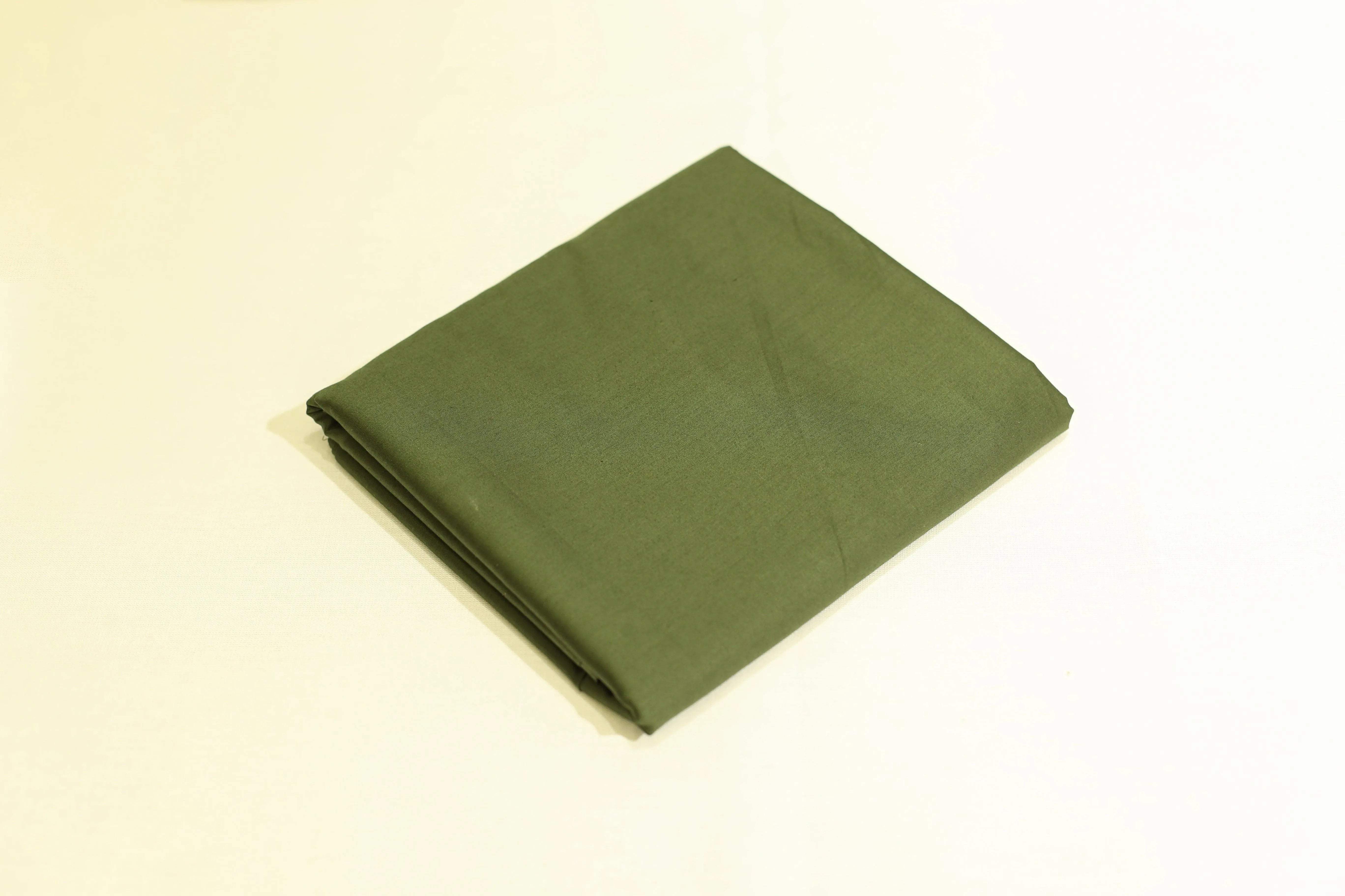 Mfoks : Everyday Plain Cotton Satin Fabric - Old Leaf Green - M'Foks