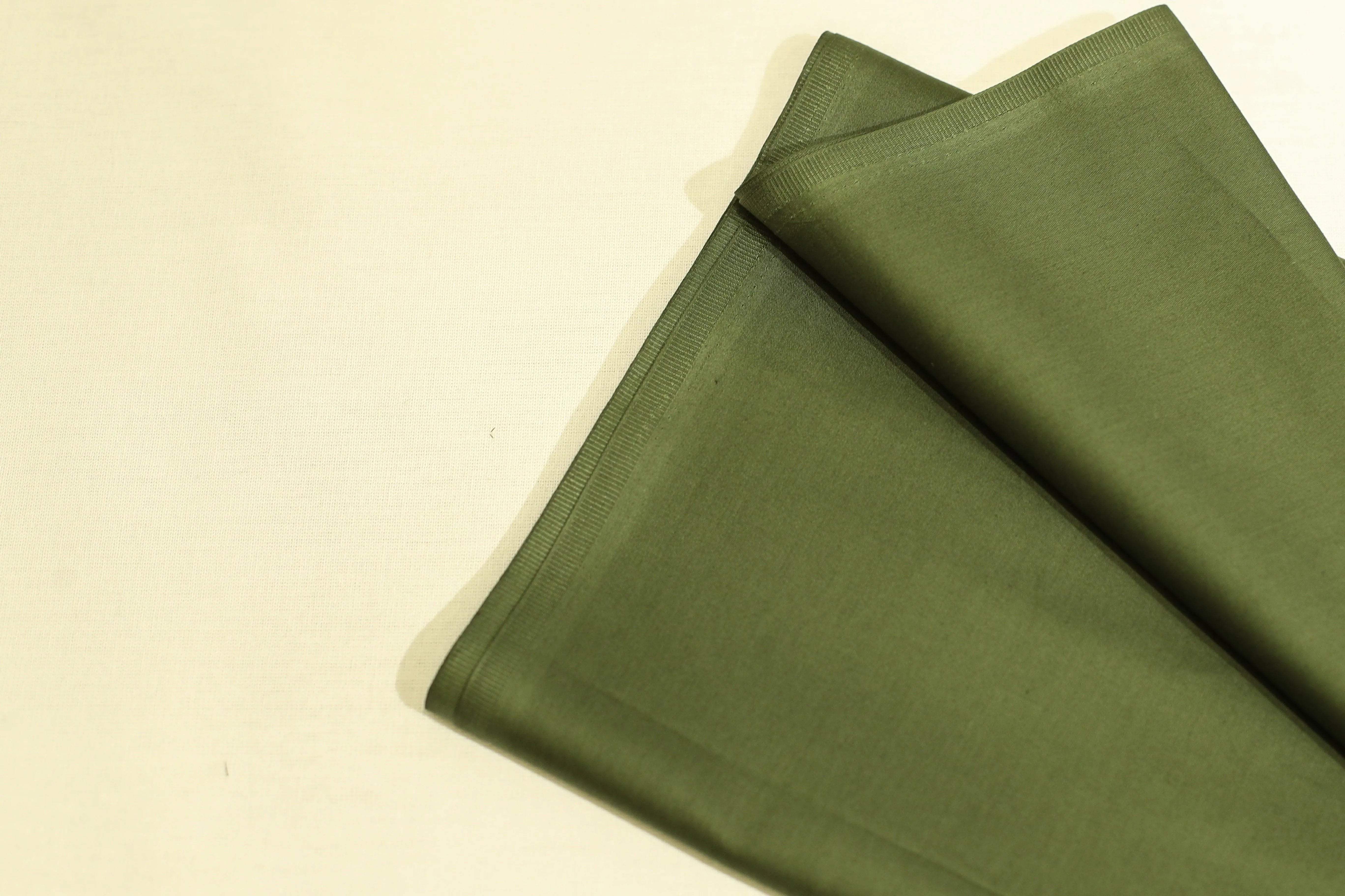 Mfoks : Everyday Plain Cotton Satin Fabric - Old Leaf Green - M'Foks
