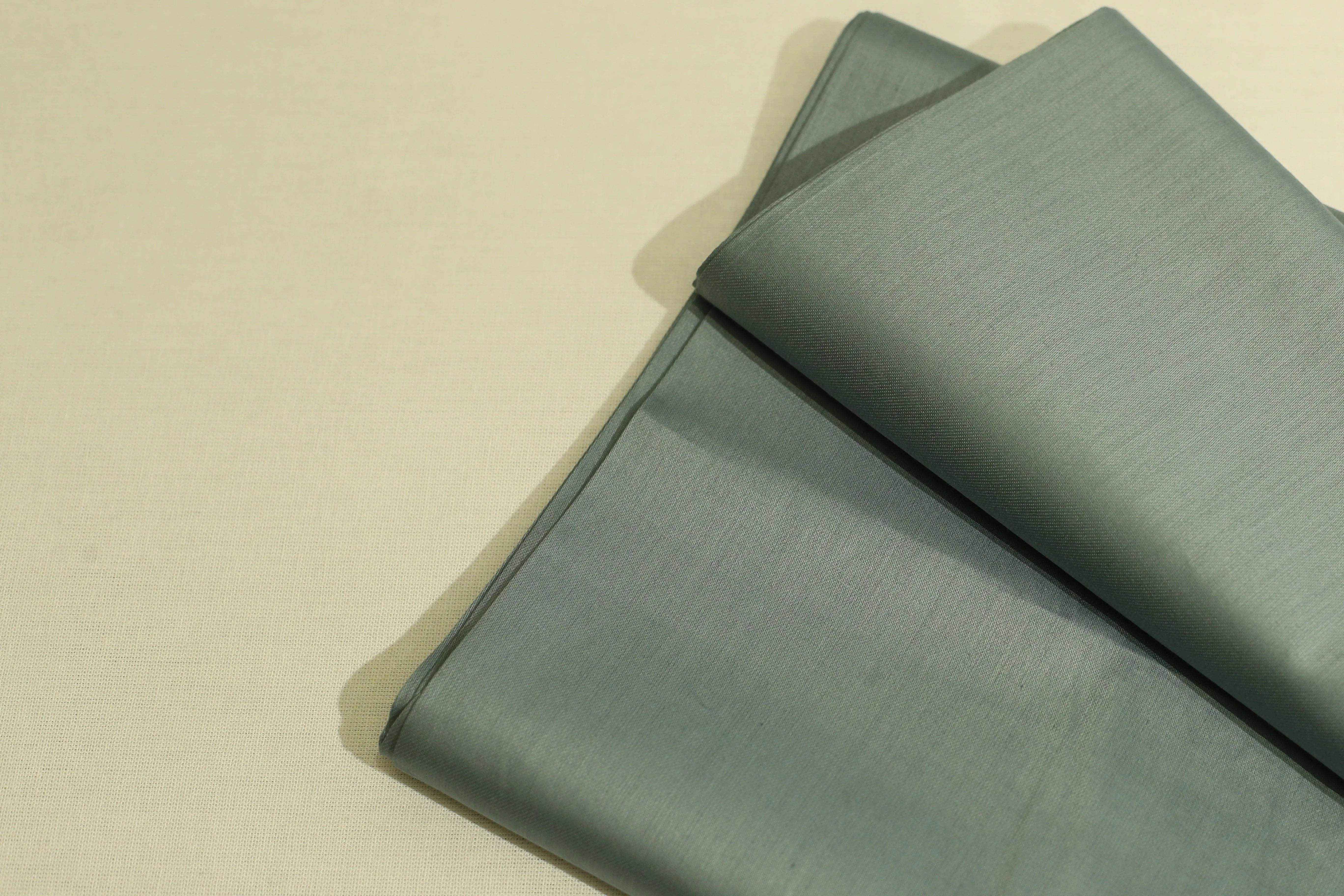 Mfoks : Everyday Plain Cotton Satin Fabric - Pastel Blue