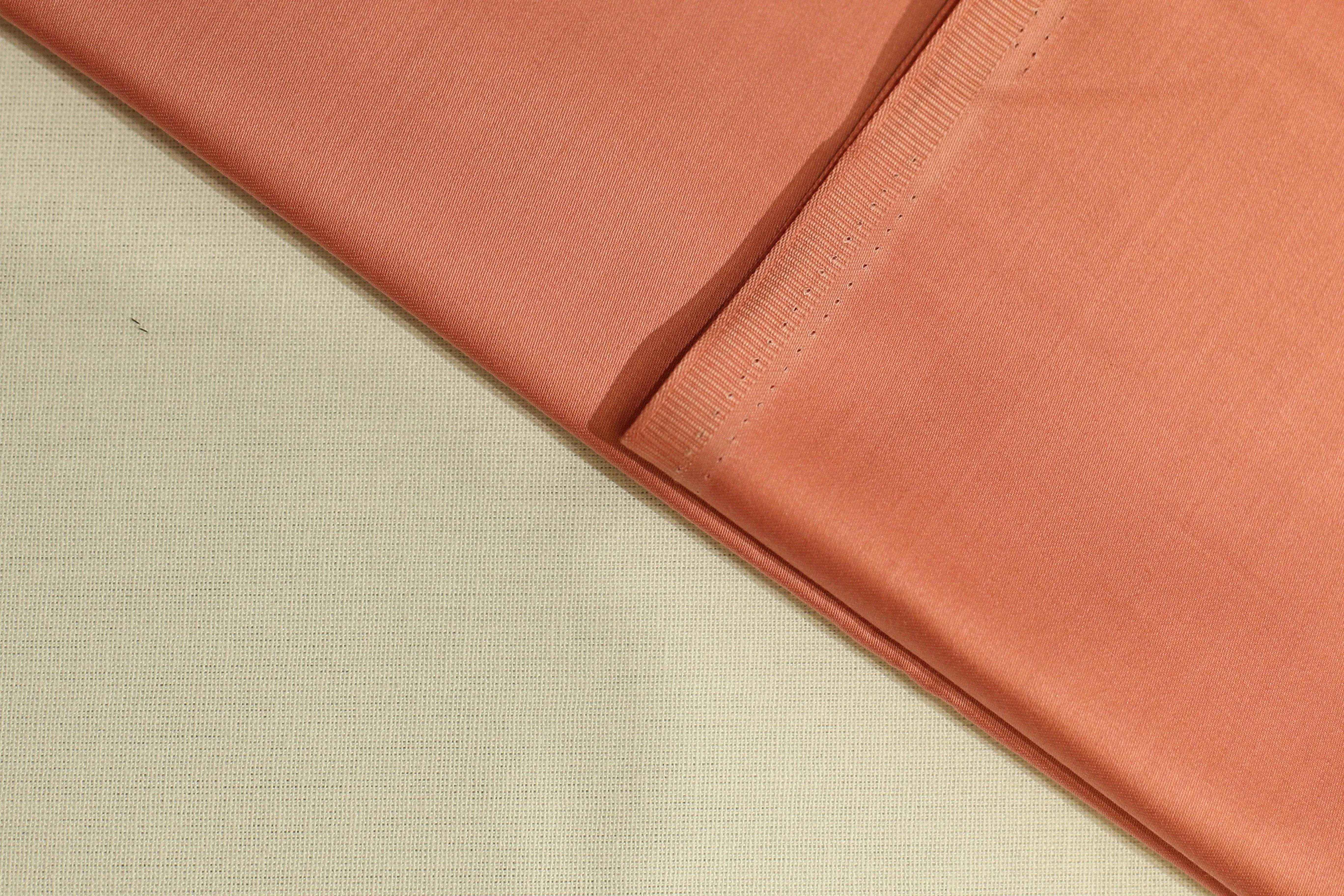 Mfoks : Everyday Plain Cotton Satin Fabric - Peach