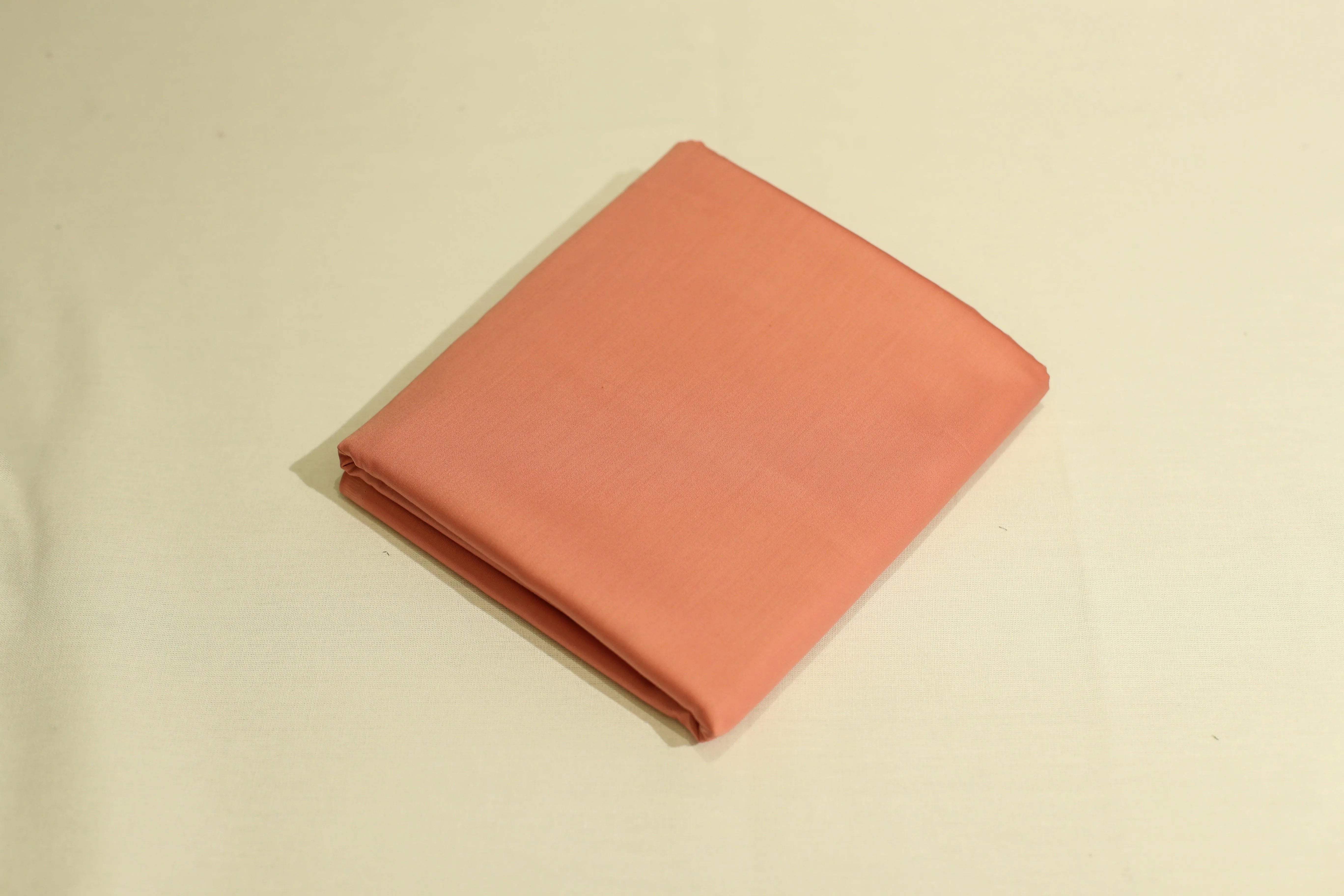 Mfoks : Everyday Plain Cotton Satin Fabric - Peach - M'Foks