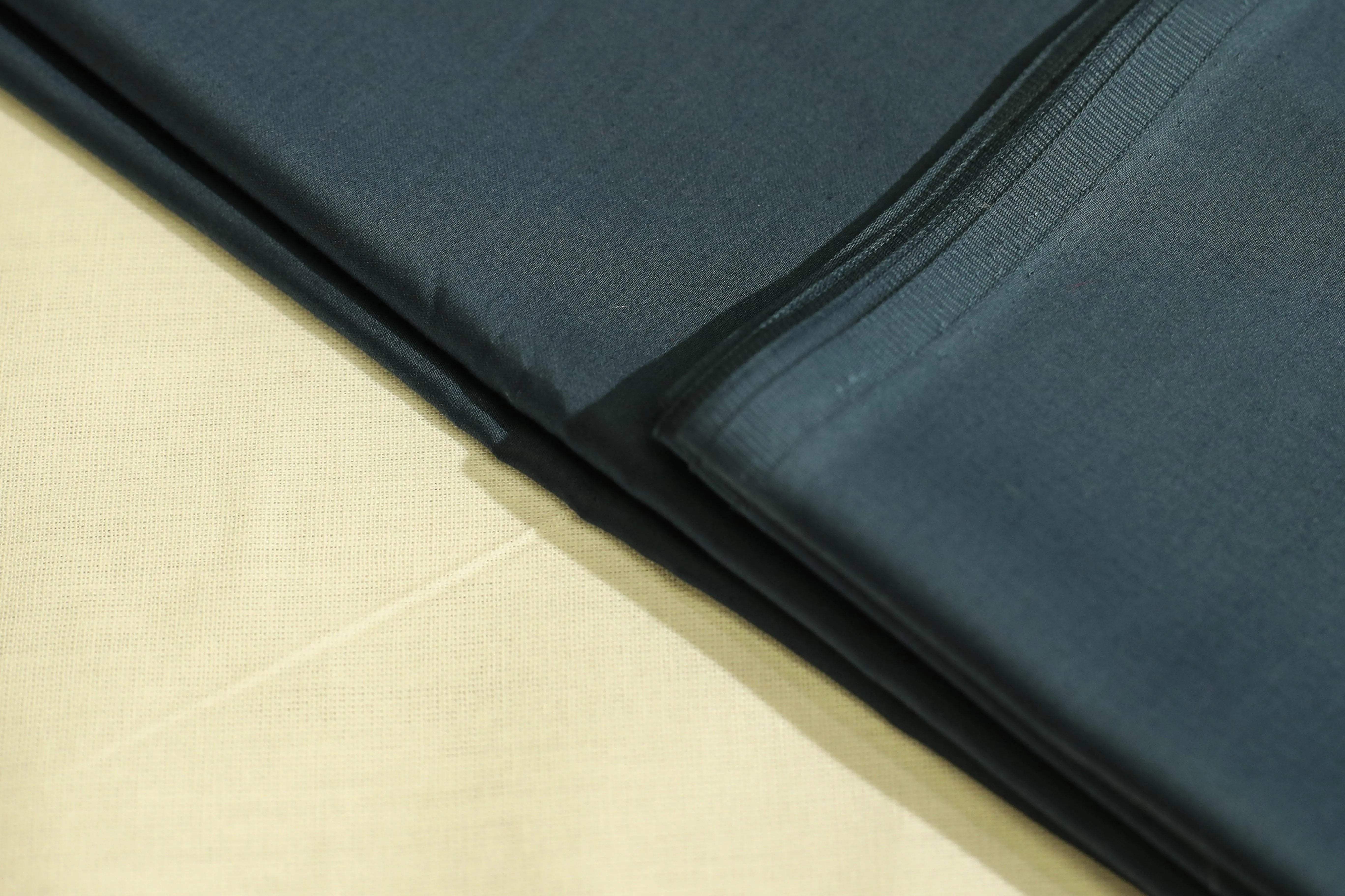 Mfoks : Everyday Plain Cotton Satin Fabric - Peacock Blue - M'Foks