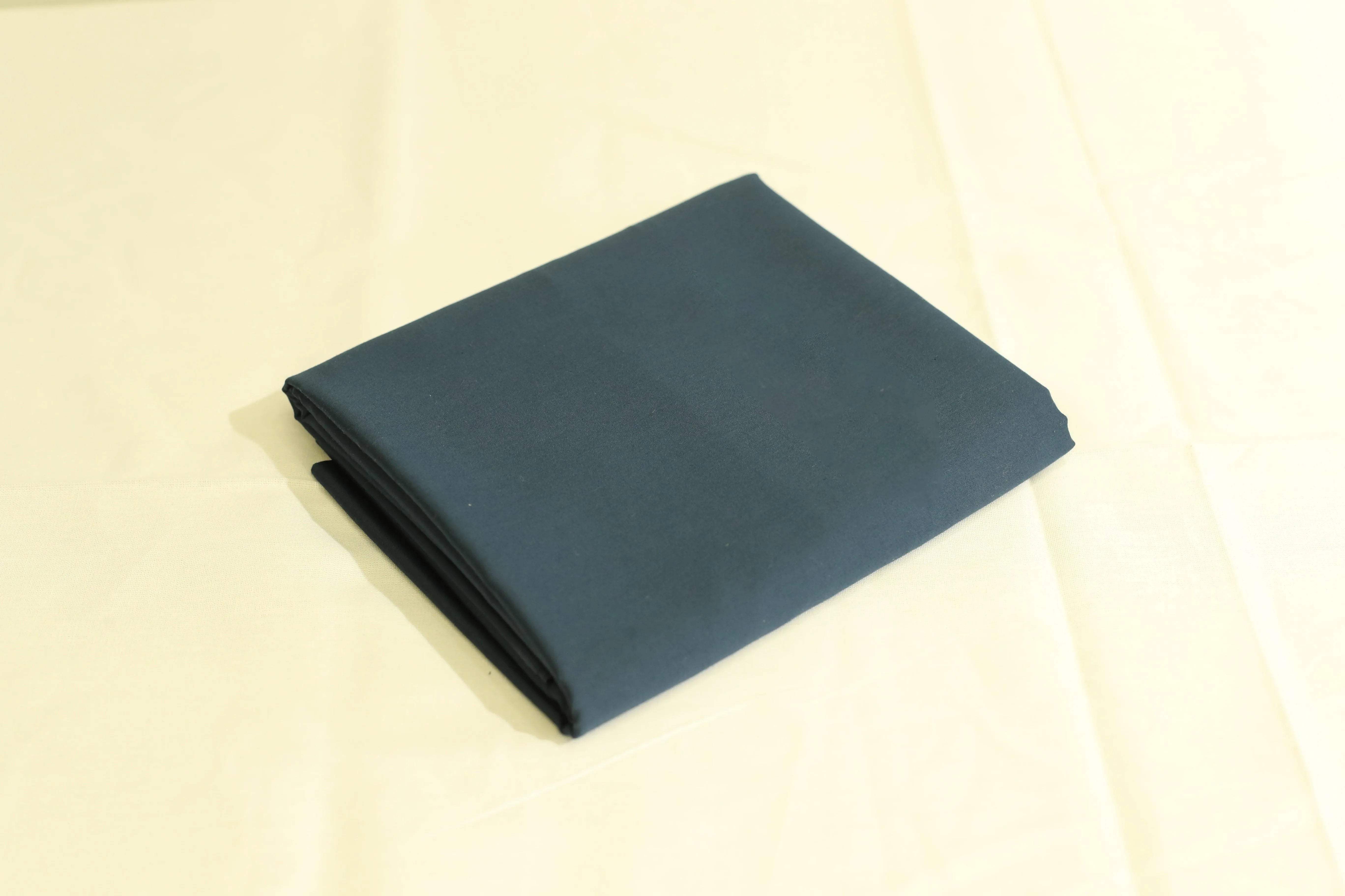 Mfoks : Everyday Plain Cotton Satin Fabric - Peacock Blue - M'Foks