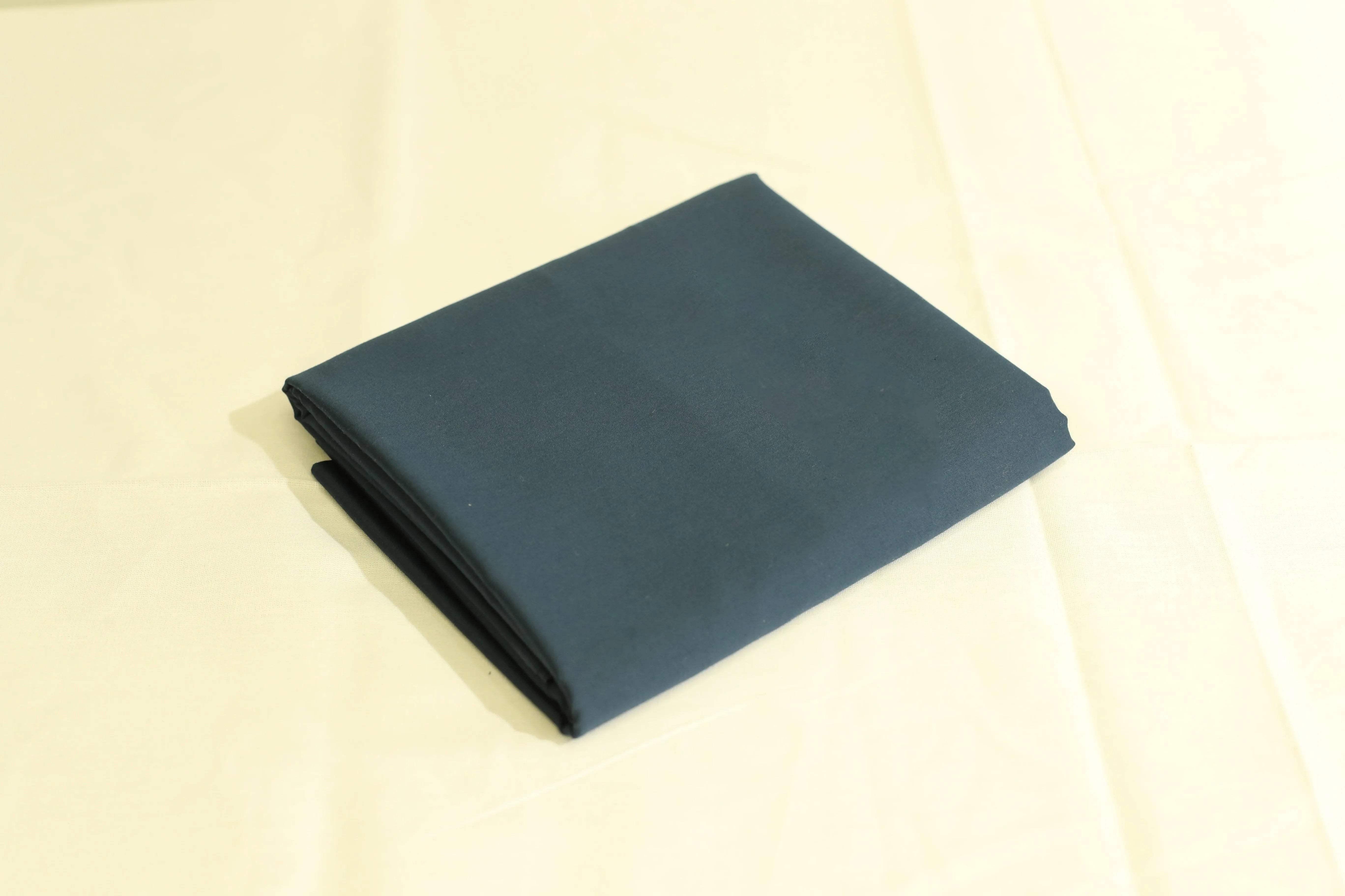 Mfoks : Everyday Plain Cotton Satin Fabric - Peacock Blue - M'Foks