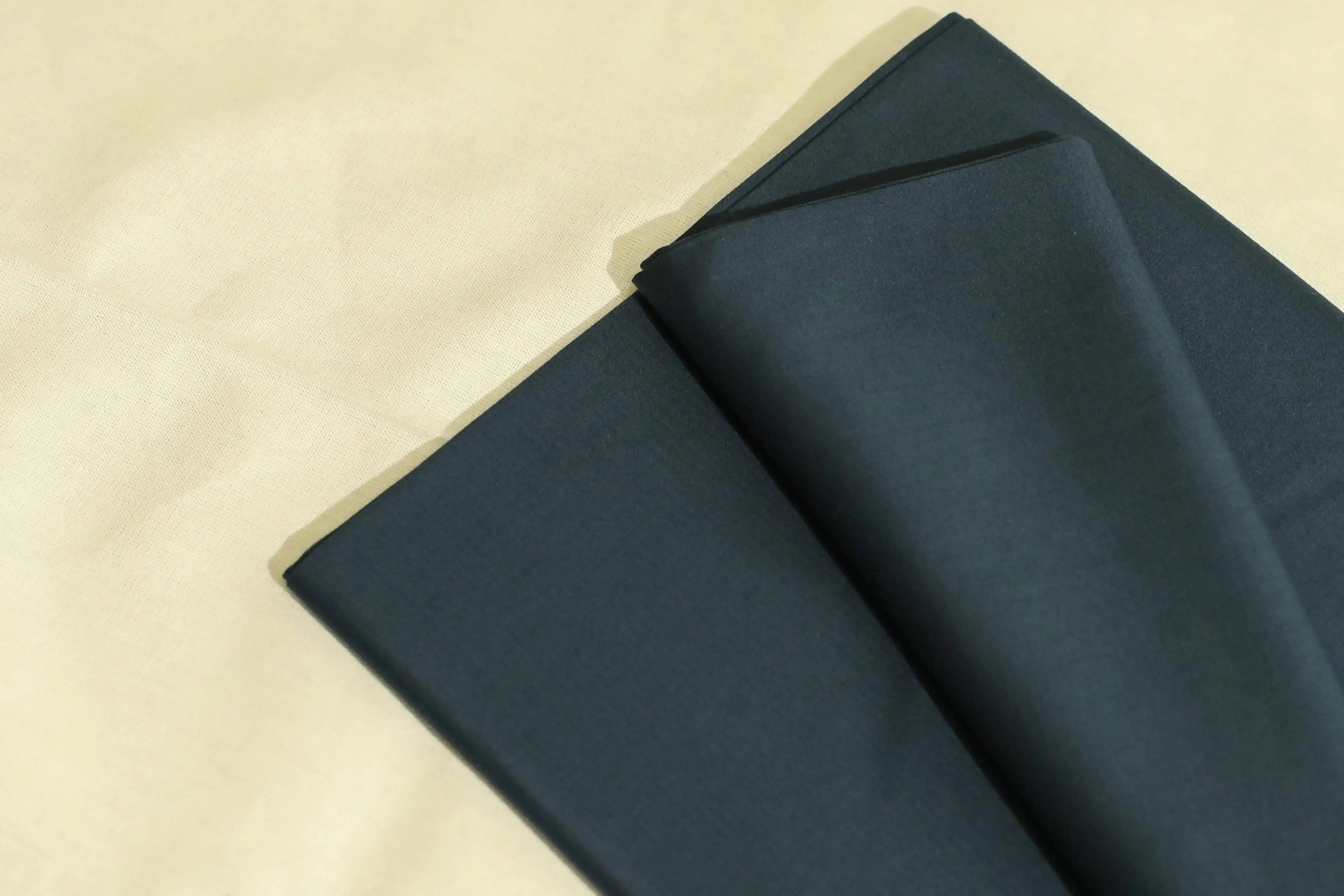 Mfoks : Everyday Plain Cotton Satin Fabric - Peacock Blue - M'Foks