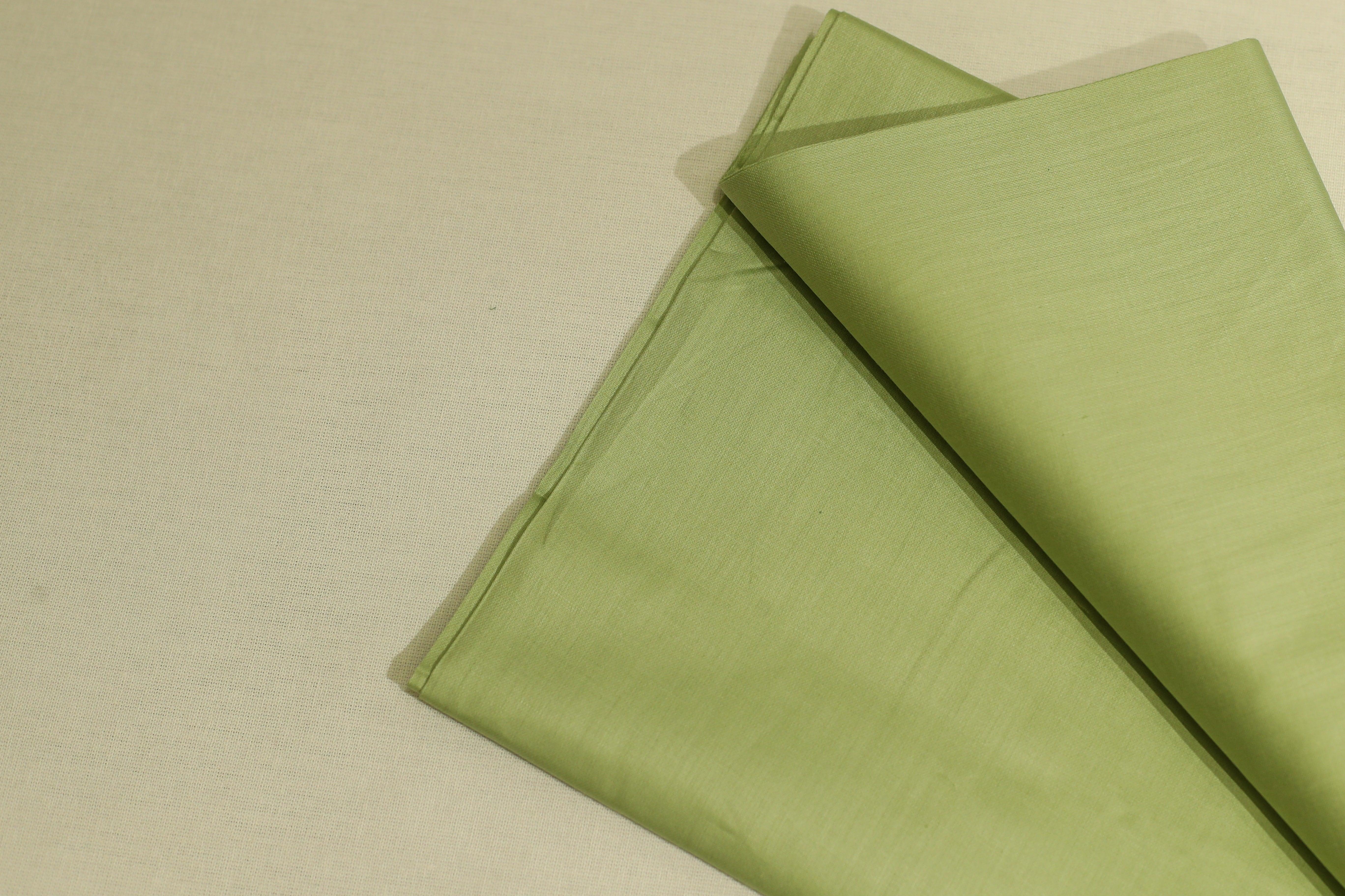 Mfoks : Everyday Plain Cotton Satin Fabric - Pista Green - M'Foks