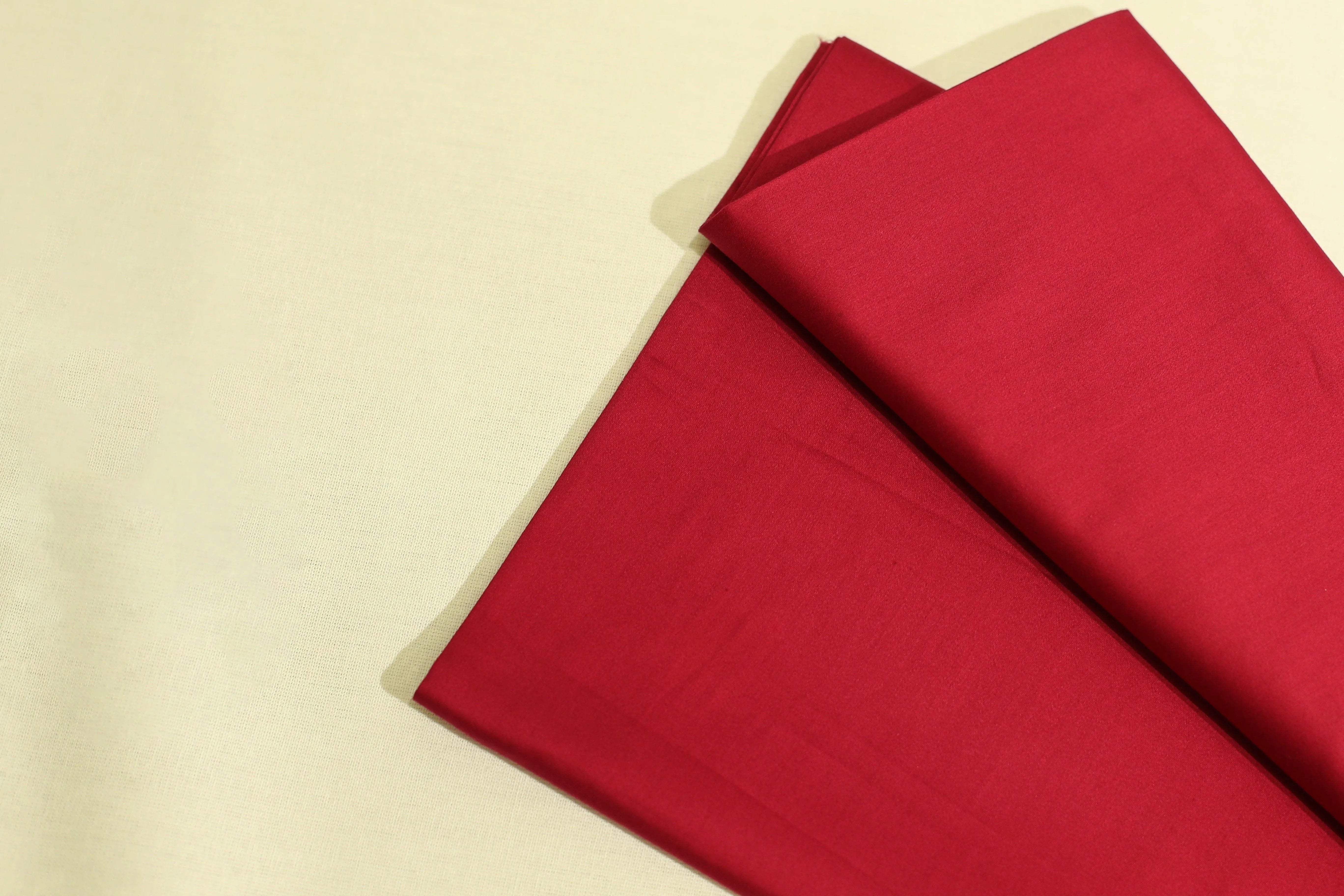 Mfoks : Everyday Plain Cotton Satin Fabric - Rani Pink - M'Foks