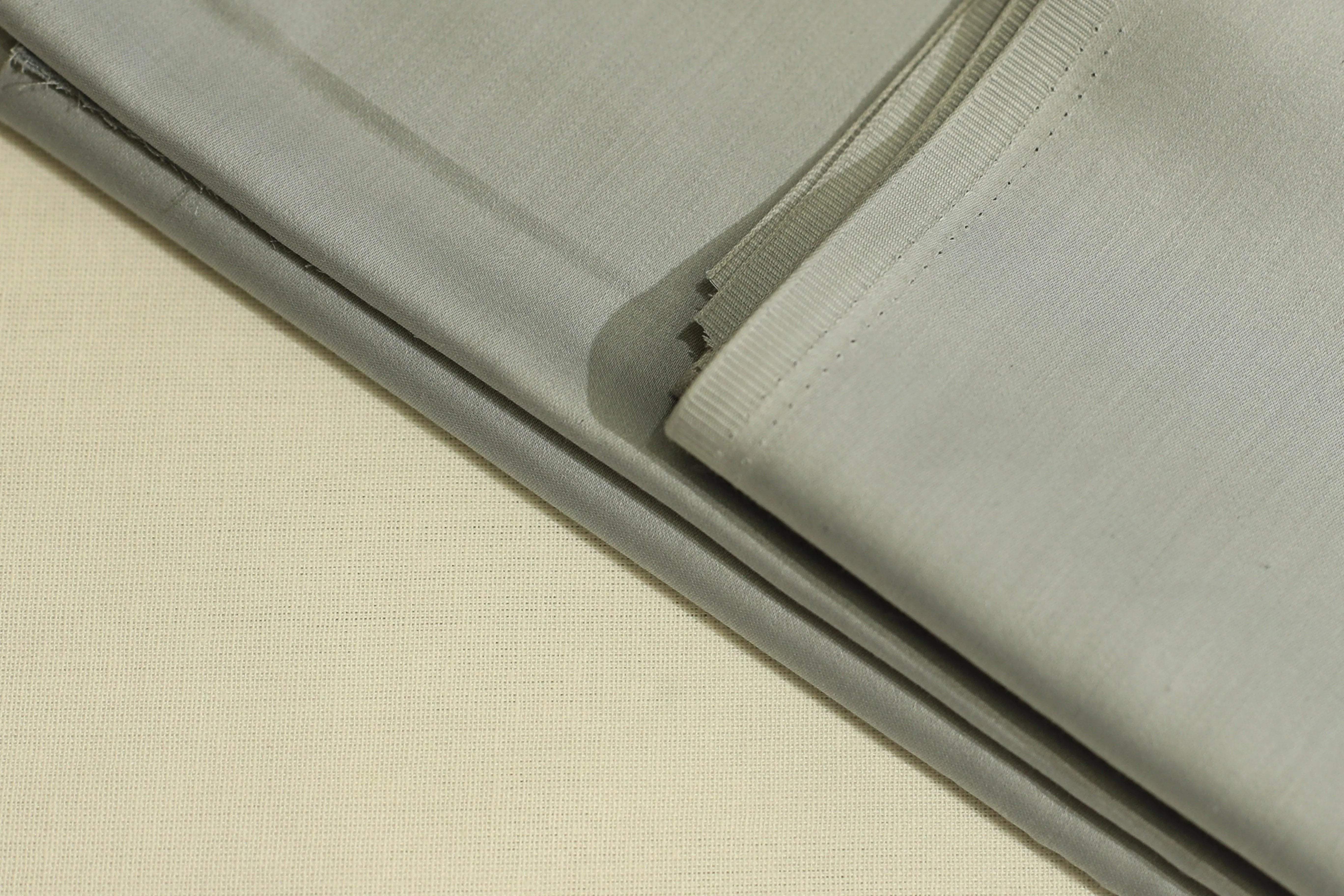 Mfoks : Everyday Plain Cotton Satin Fabric - Silver Grey - M'Foks