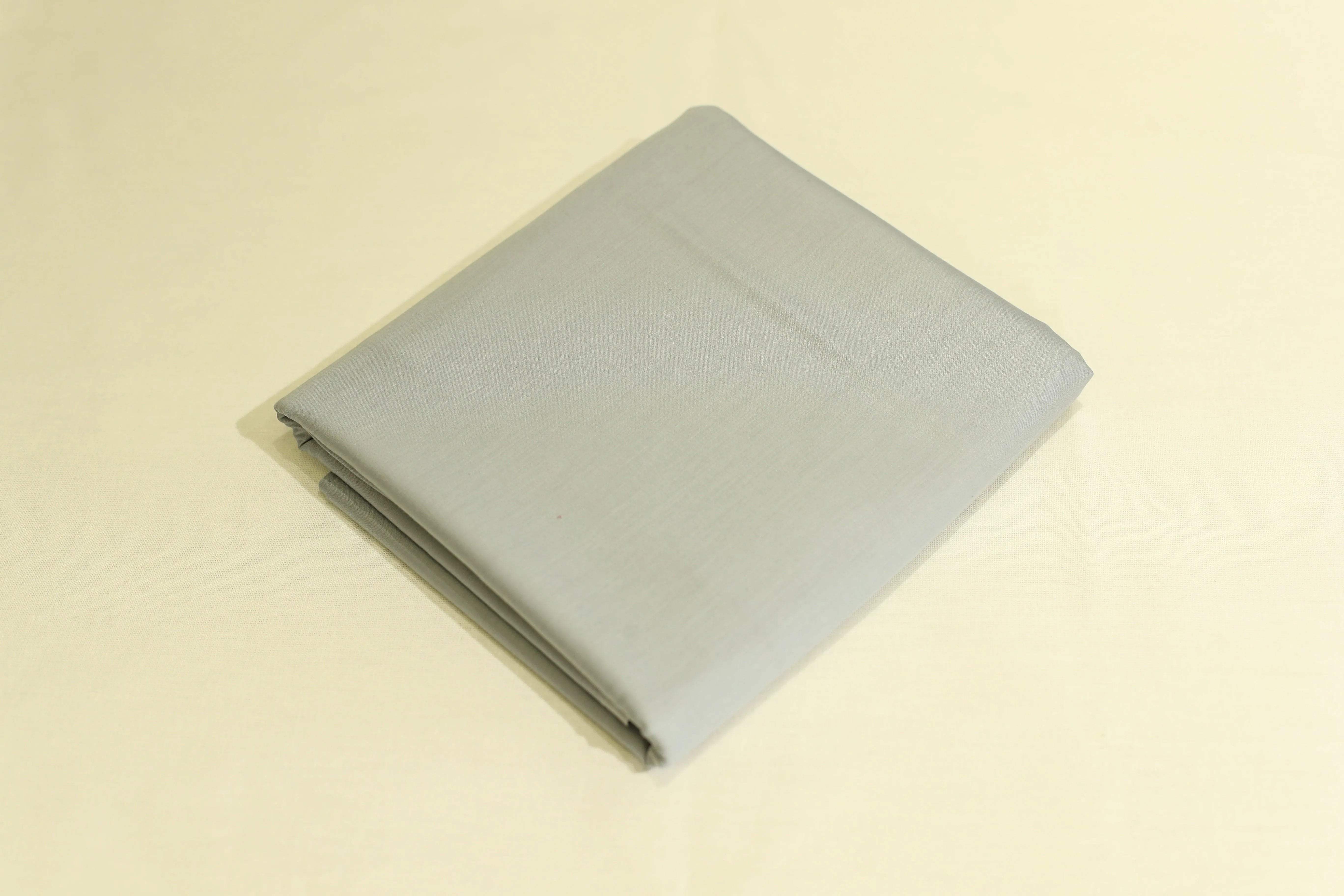 Mfoks : Everyday Plain Cotton Satin Fabric - Silver Grey - M'Foks