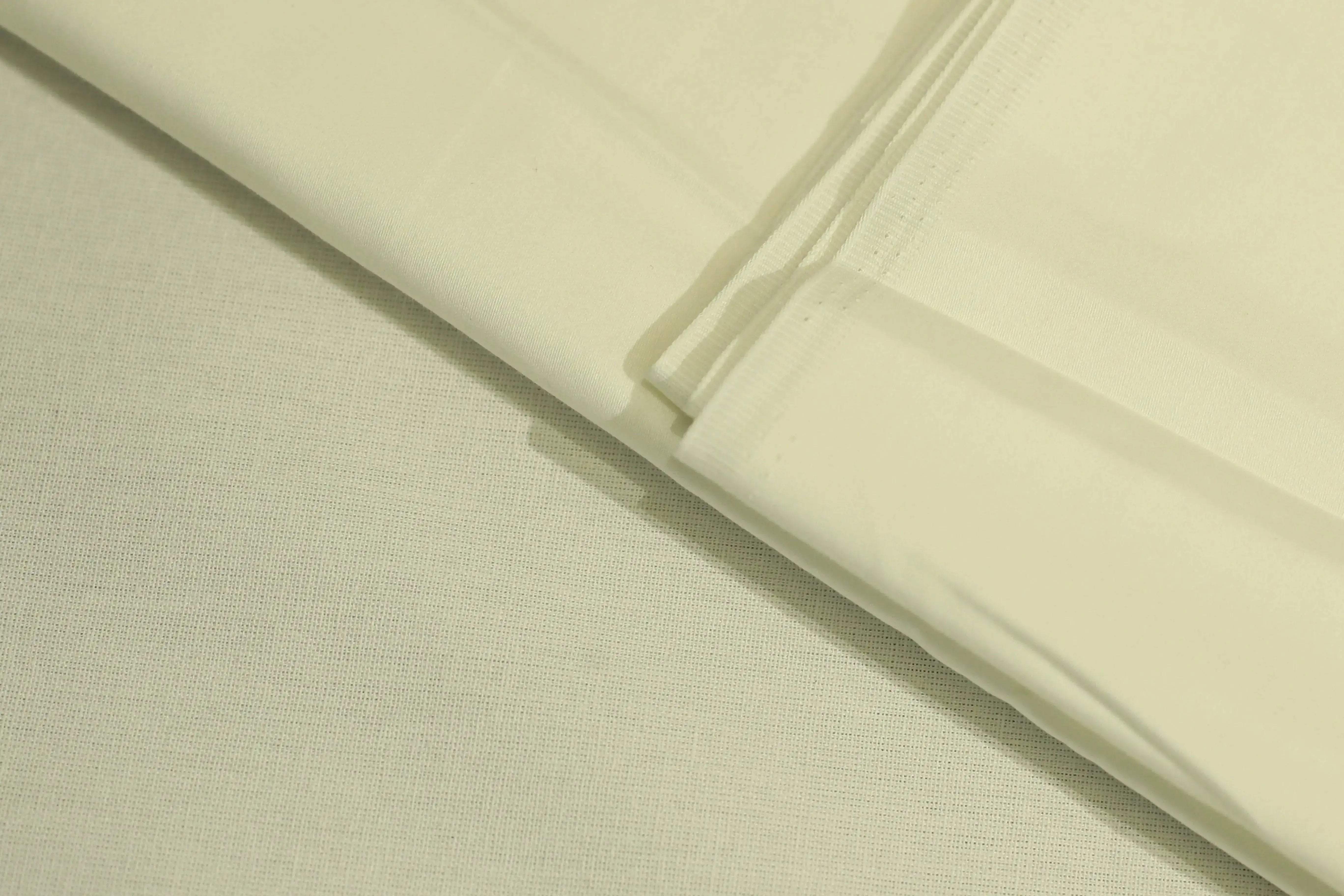 Mfoks : Everyday Plain Cotton Satin Fabric - White Dyeable - M'Foks
