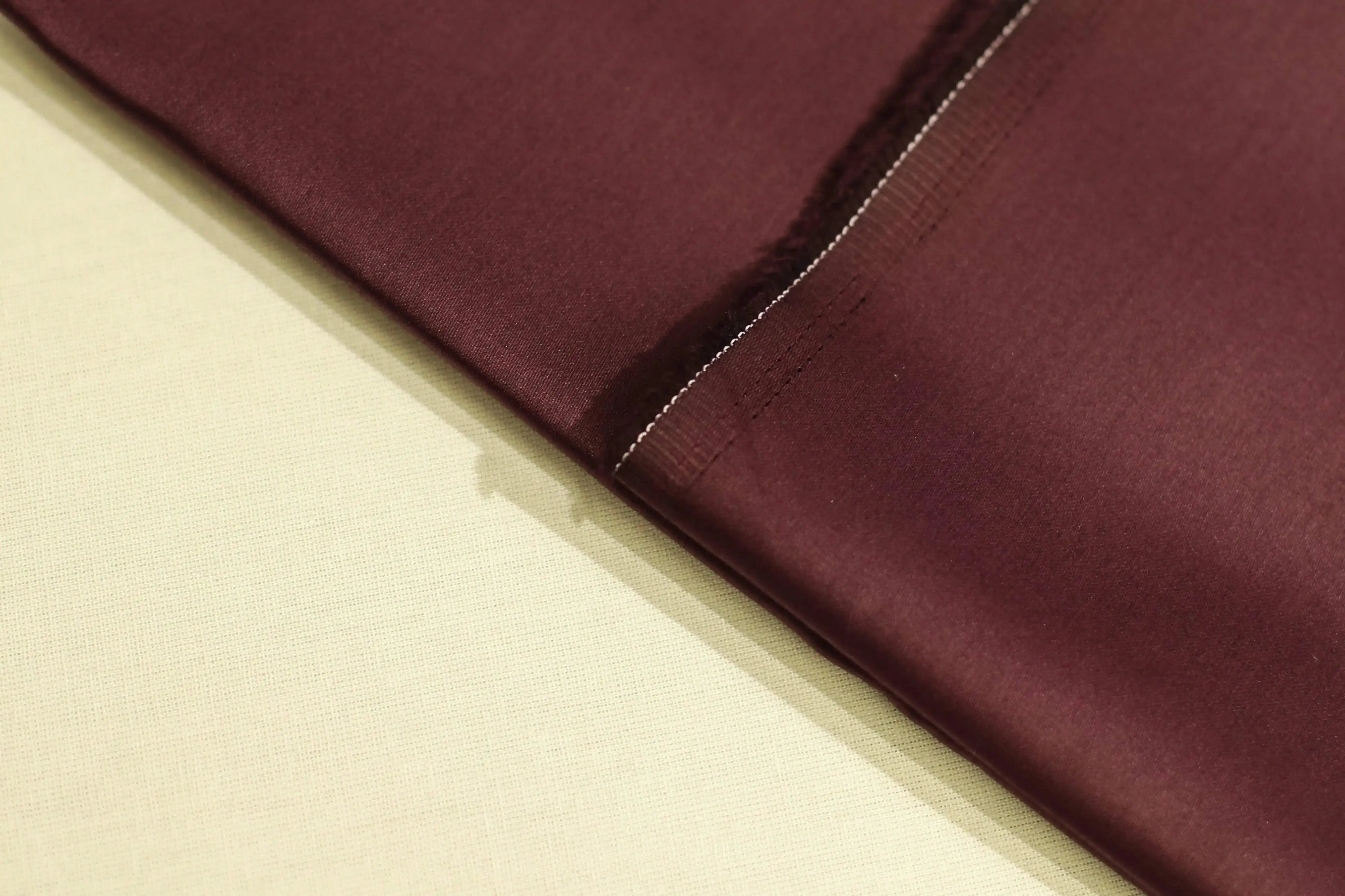 Mfoks : Everyday Plain Cotton Satin Fabric - Wine - M'Foks